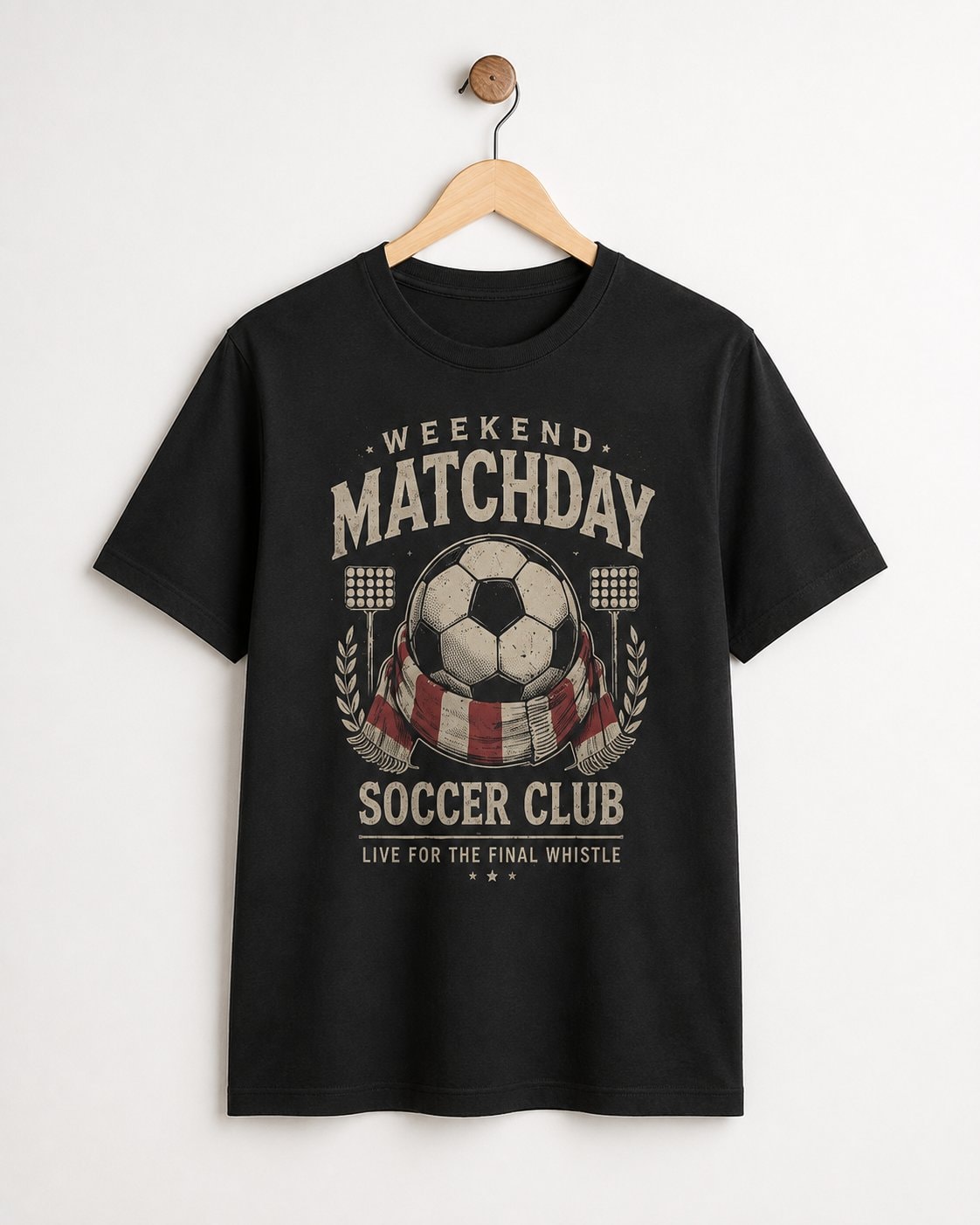 Weekend Matchday Soccer Club Men's T-Shirt-Black-3