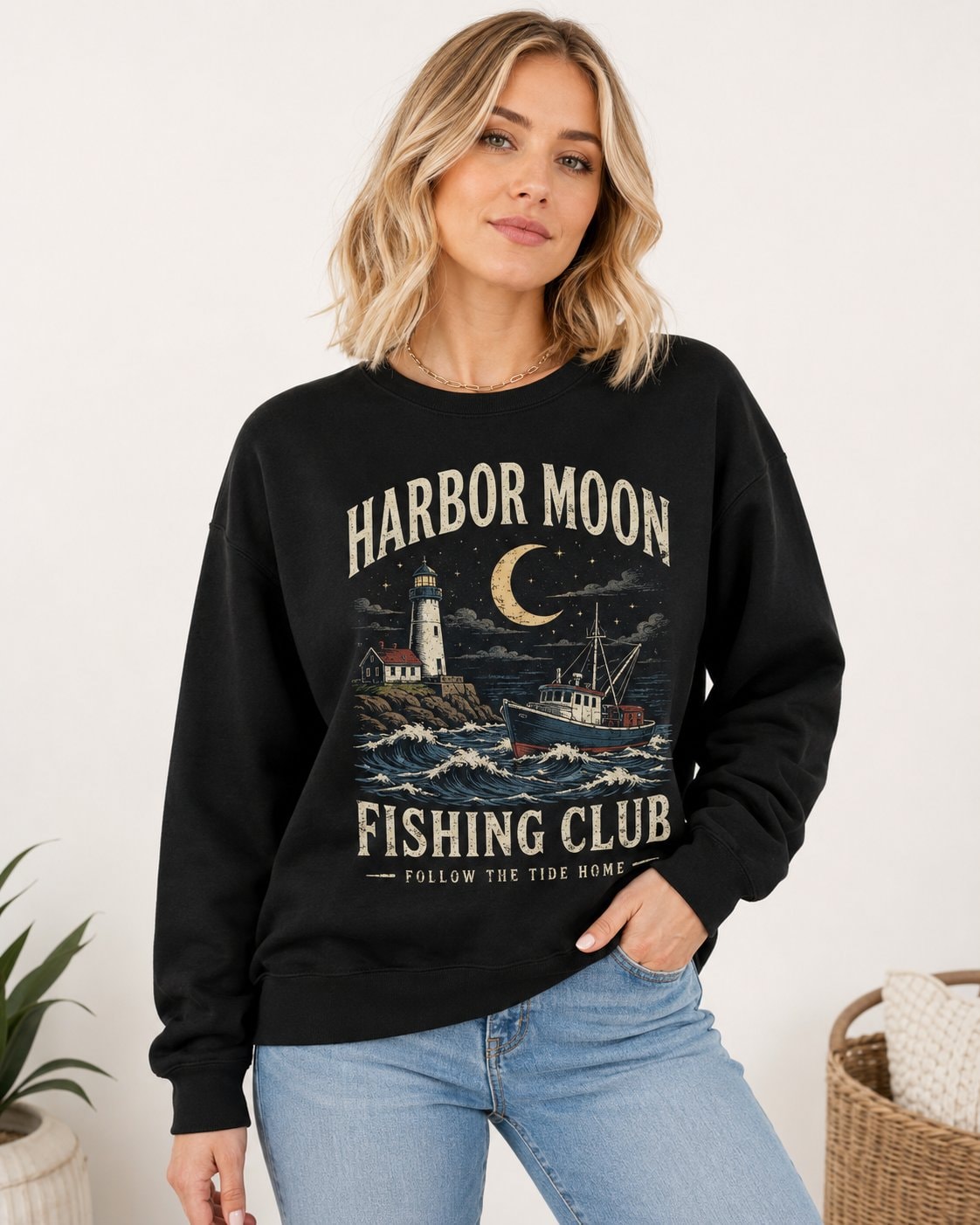 Harbor Moon Fishing Club Women's Sweatshirt