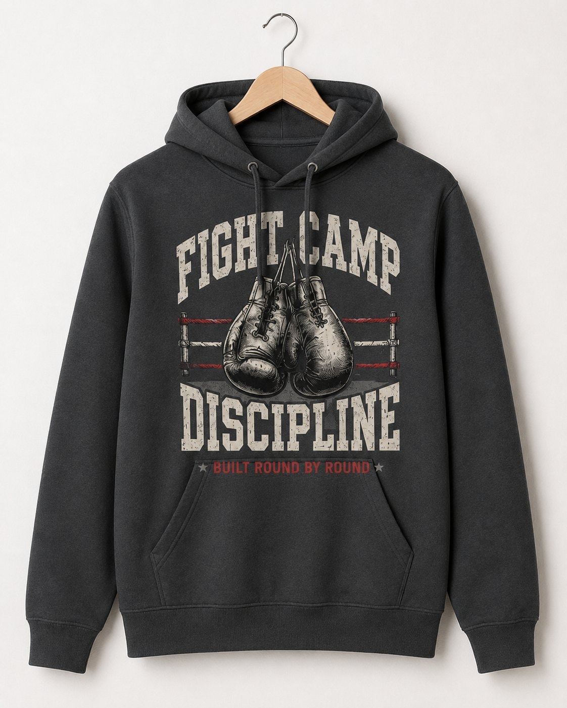 Fight Camp Discipline Men's Hoodie-Charcoal-3