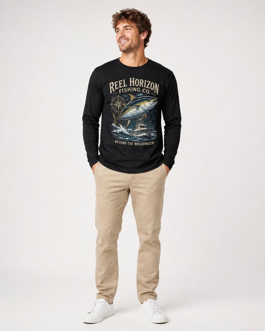 Reel Horizon Fishing Co. Men's Long Sleeve Shirt