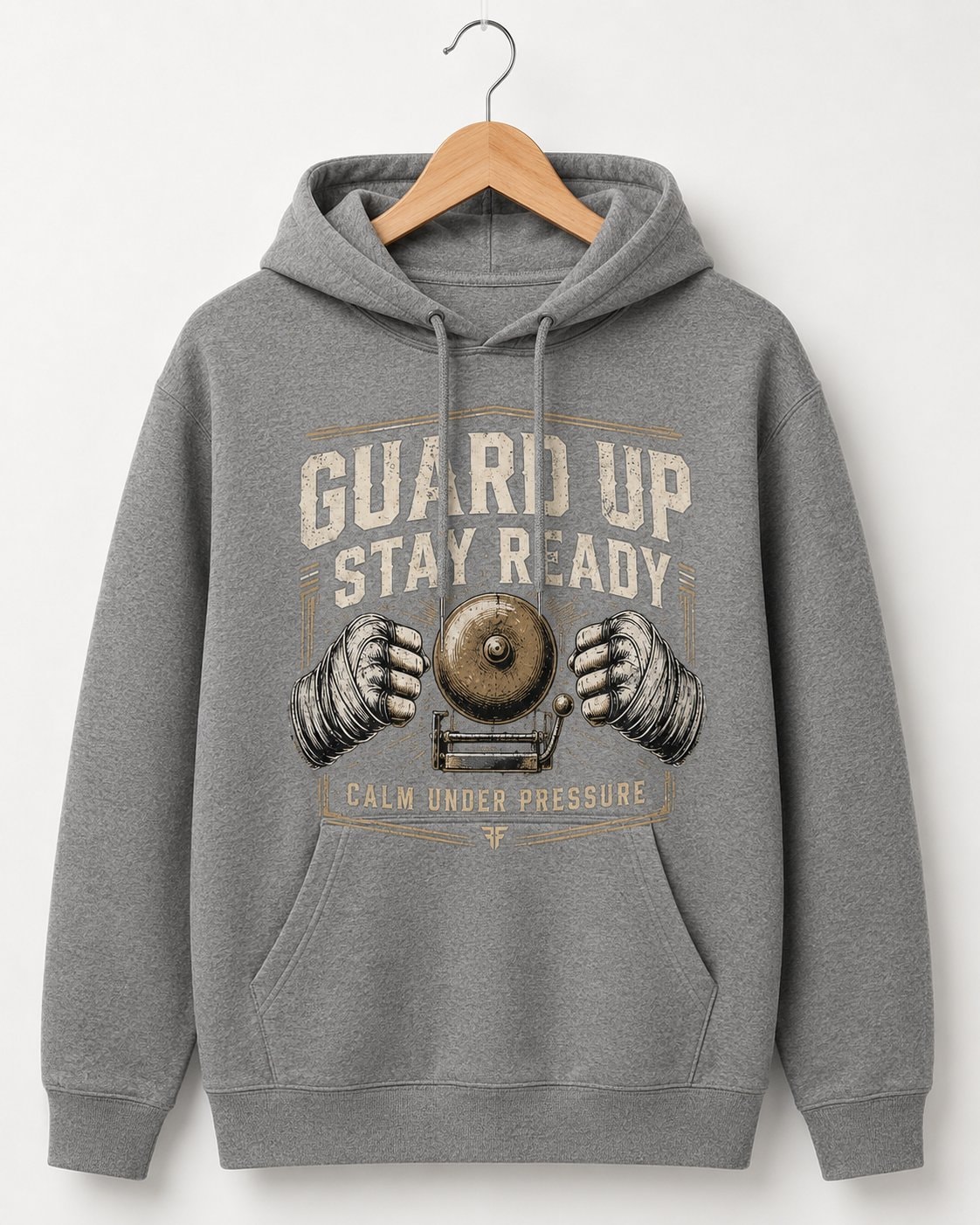 Guard Up Stay Ready Women's Hoodie-Heather Grey-3