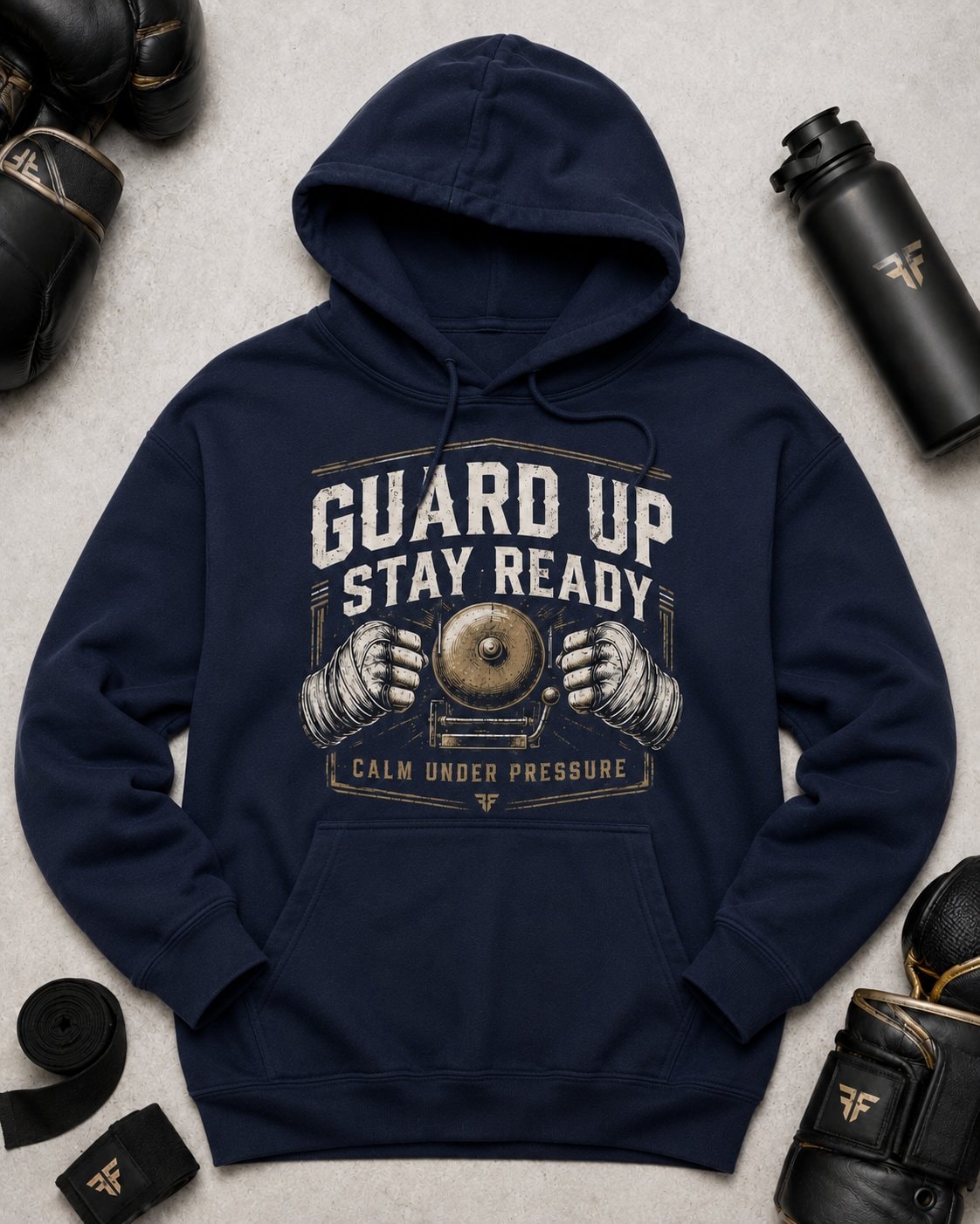 Guard Up Stay Ready Women's Hoodie-Navy-4