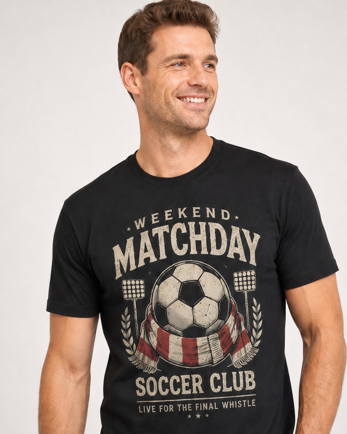 Weekend Matchday Soccer Club Men's T-Shirt-Black-2