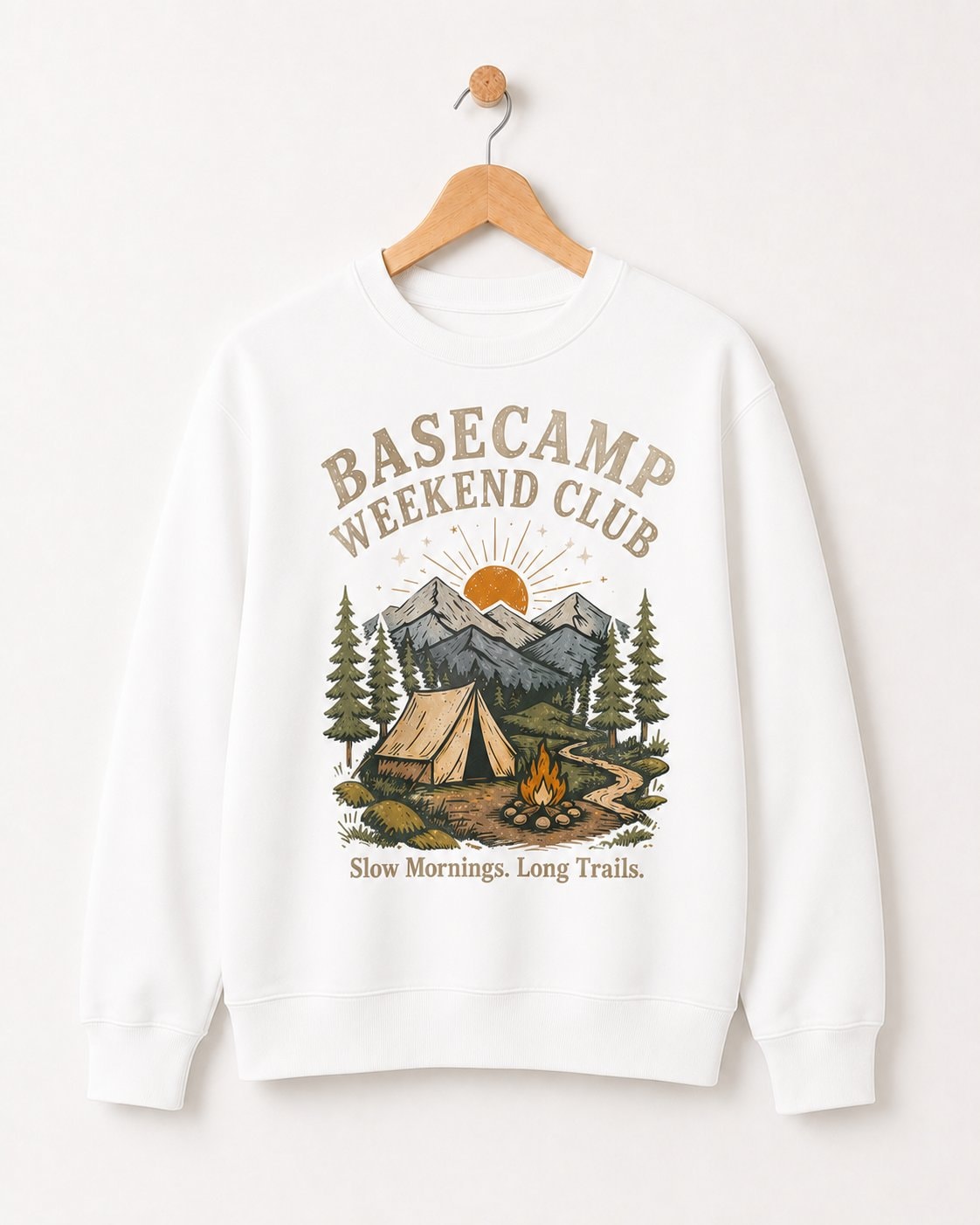 Basecamp Weekend Club Unisex Sweatshirt-White-3