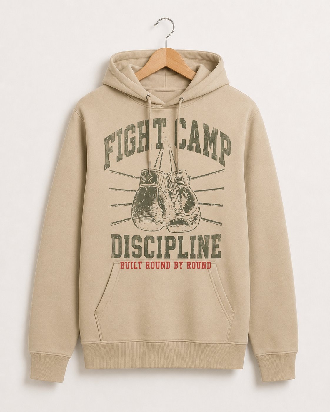 Fight Camp Discipline Men's Hoodie-Sand-3