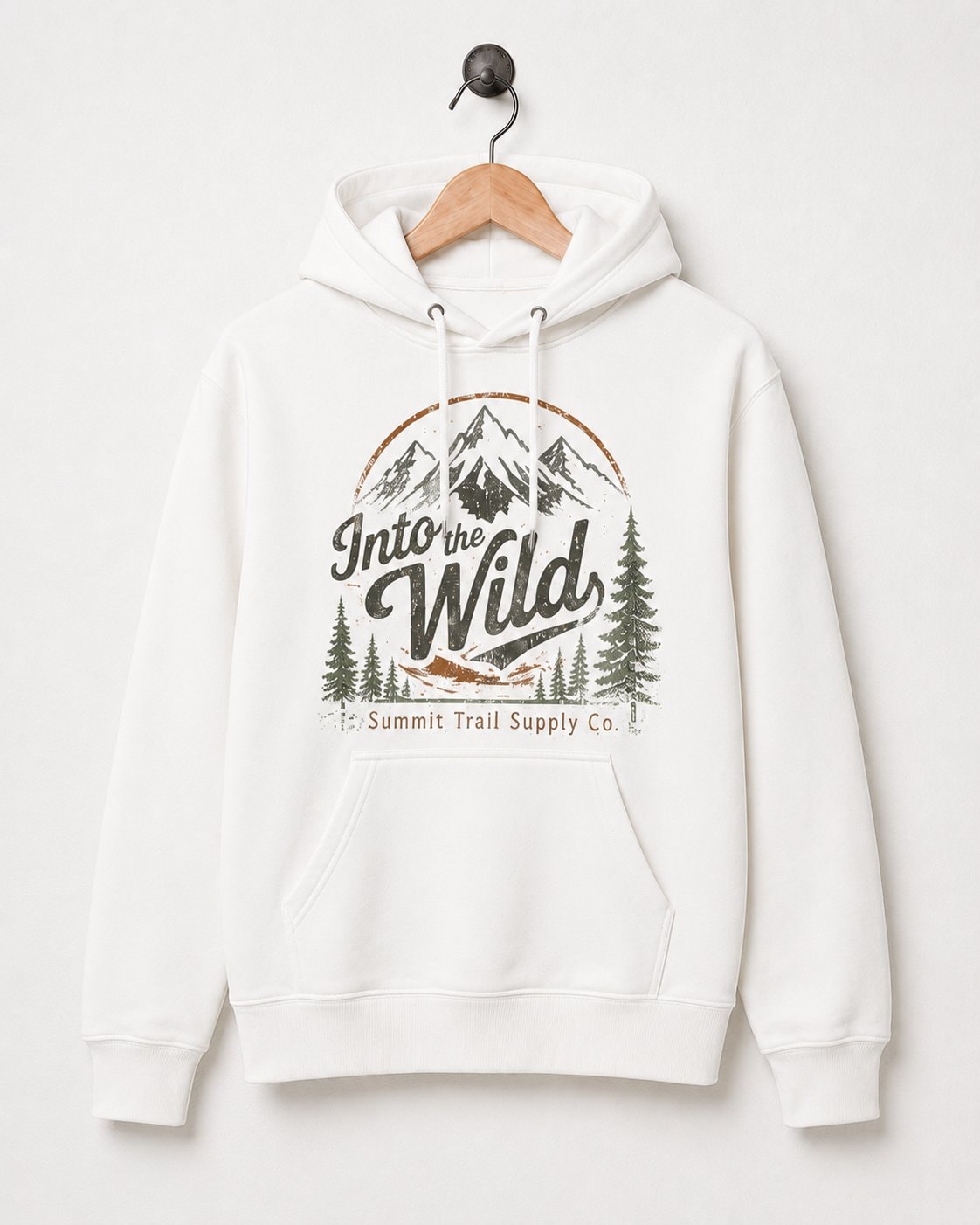 Into the Wild Summit Men's Hoodie-White-3