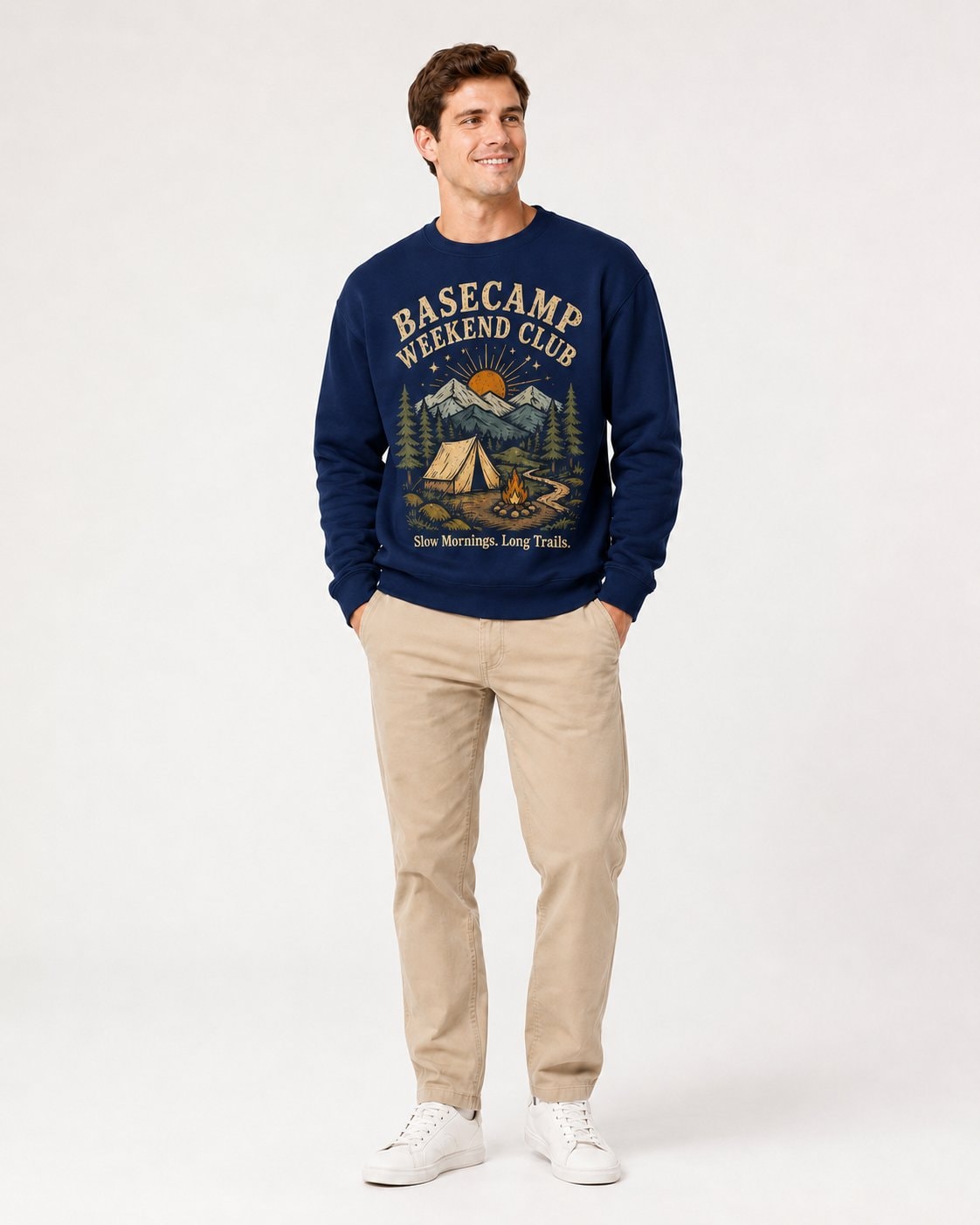 Basecamp Weekend Club Unisex Sweatshirt-Navy-1