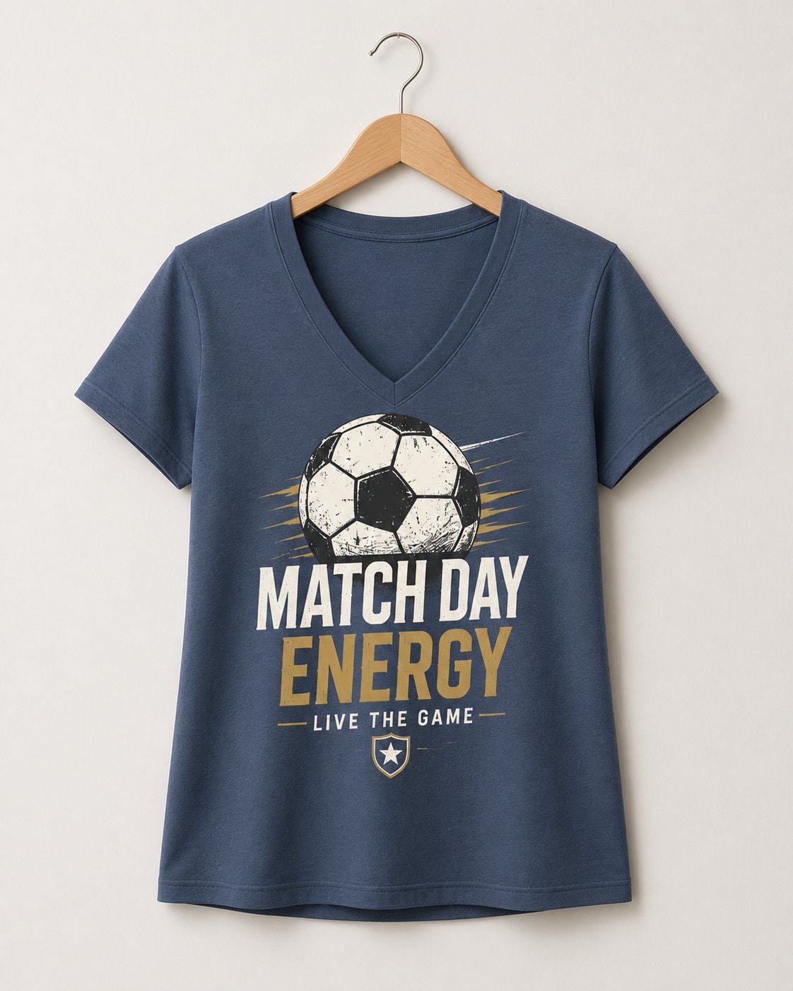 Match Day Energy Women's V-Neck T-Shirt-White-2