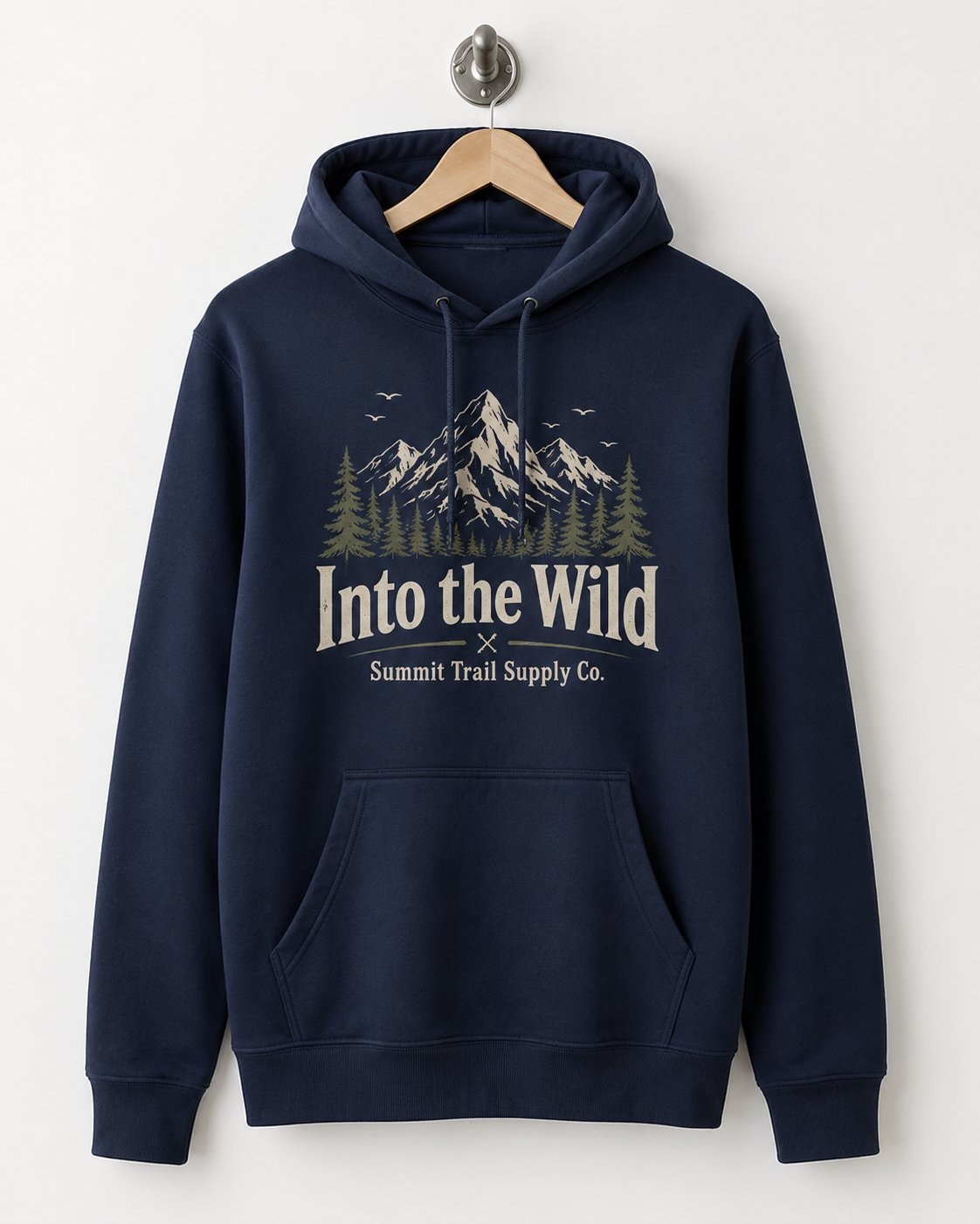 Into the Wild Summit Men's Hoodie-Navy-3