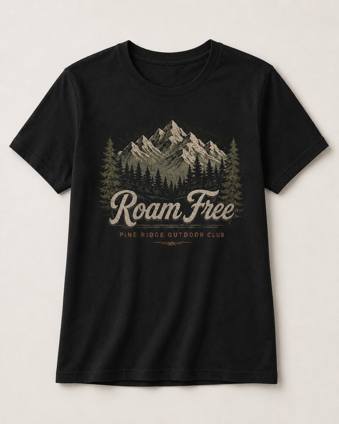 Roam Free Pine Ridge Women's T-Shirt-Black-3