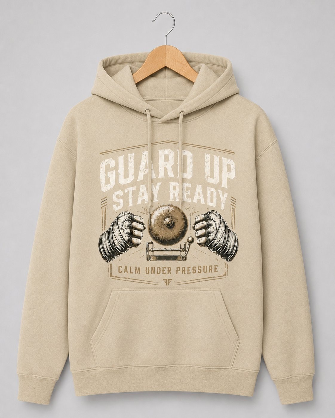 Guard Up Stay Ready Women's Hoodie-Sand-3