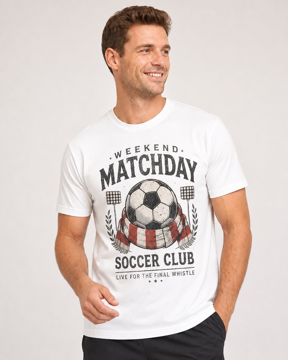 Weekend Matchday Soccer Club Men's T-Shirt-White-2