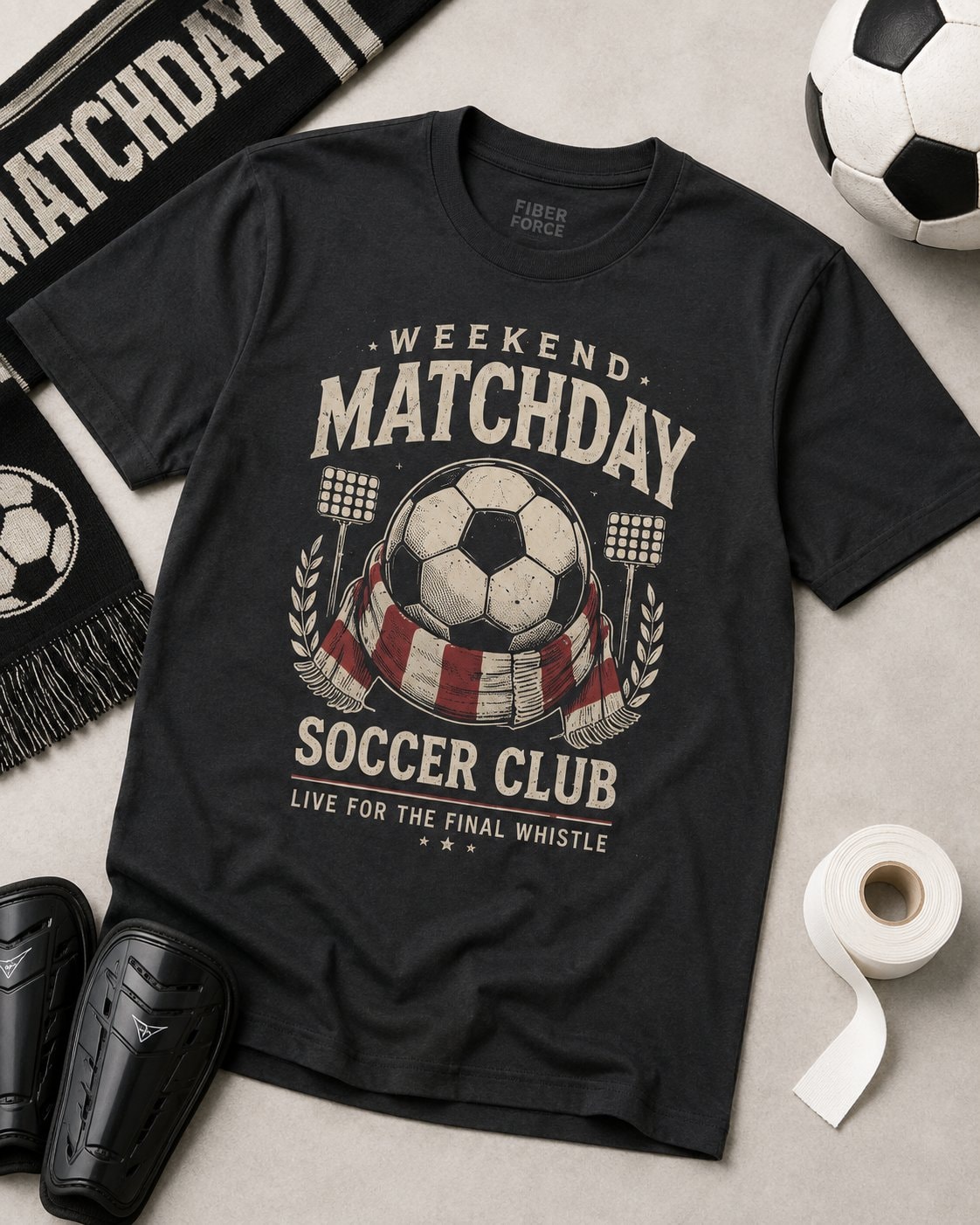 Weekend Matchday Soccer Club Men's T-Shirt-Navy-3