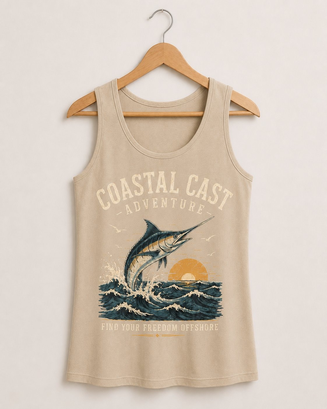 Coastal Cast Adventure Women's Tank Top-Sand-3