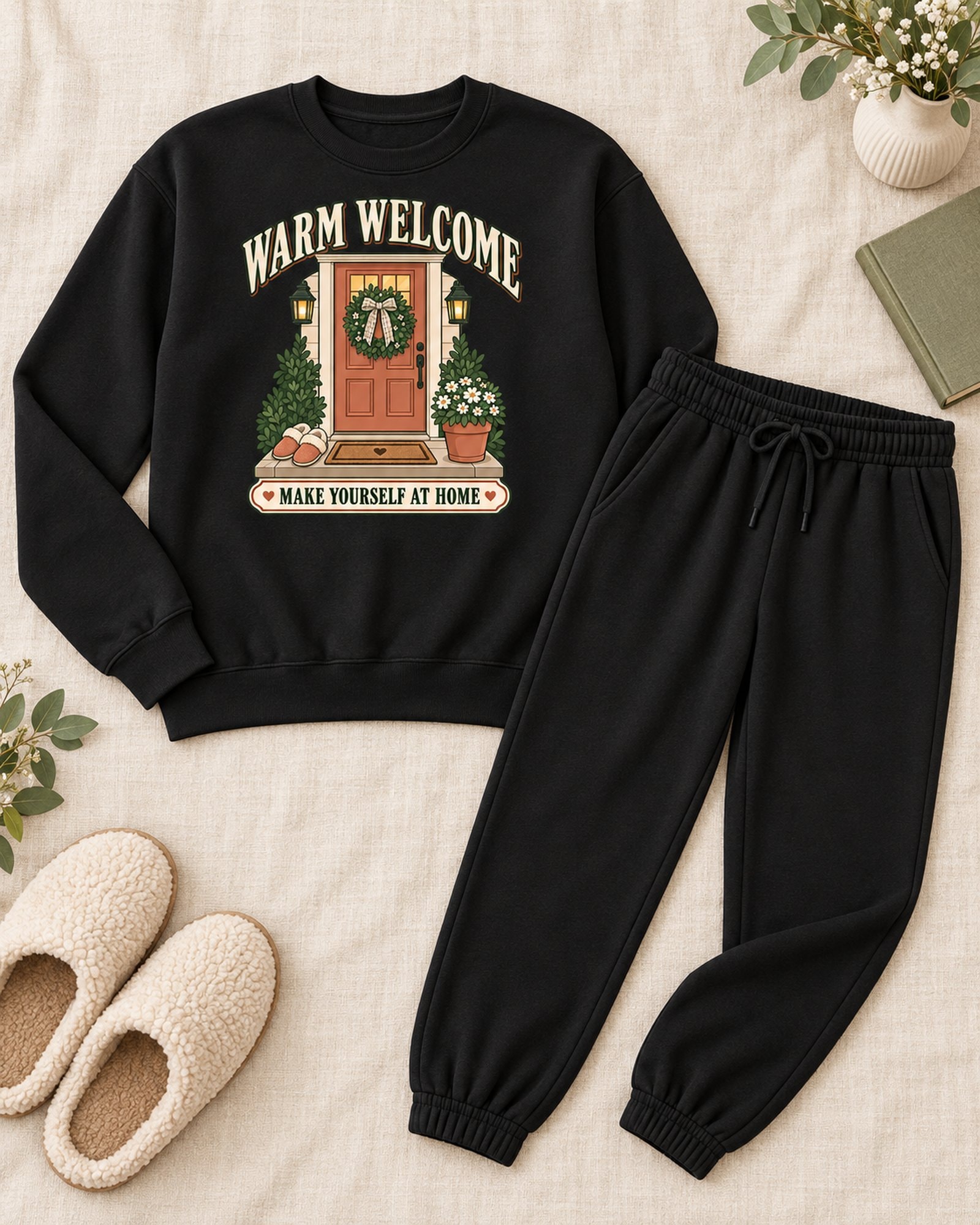 Warm Welcome Make Yourself At Home Women's 2D Matching Lounge Set