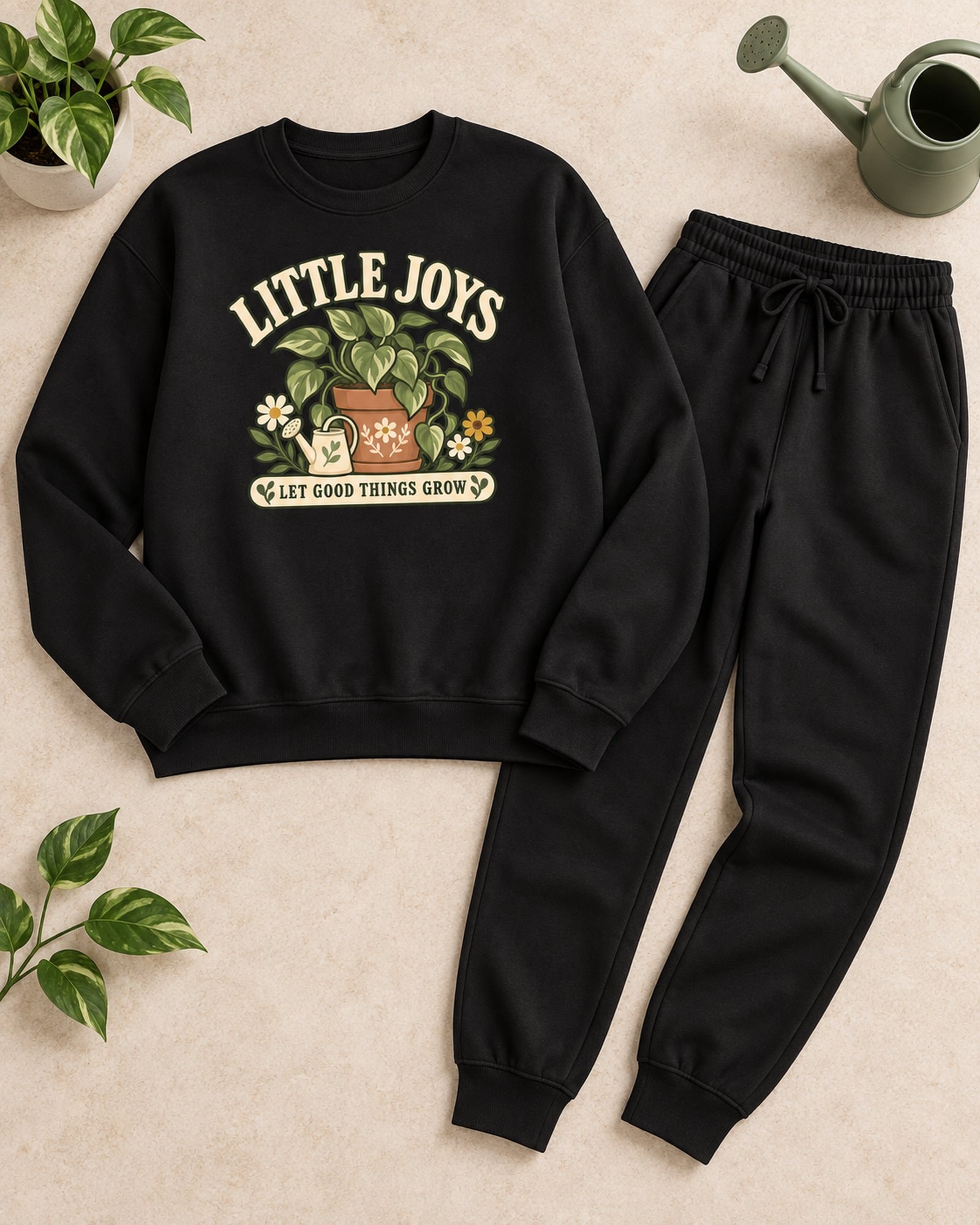 Little Joys Let Good Things Grow Women's 2D Matching Lounge Set