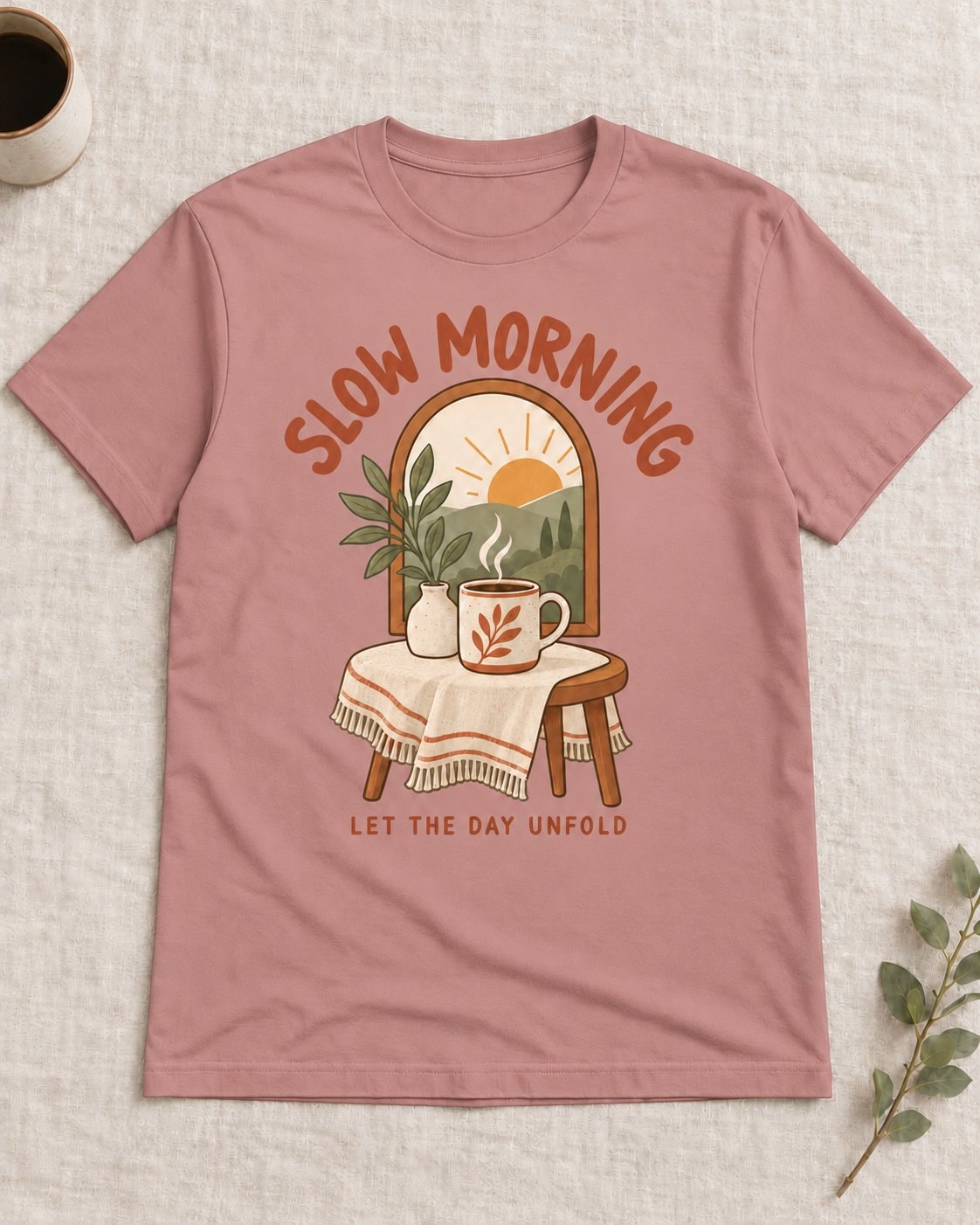 Áo thun hồng bụi Slow Morning