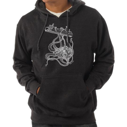 Adventure Kraken Print Hoodie - Comfortable & Durable