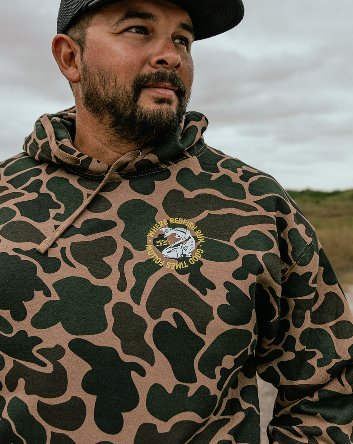 Camo Fishing Hoodie for Anglers | Premium Cotton Blend