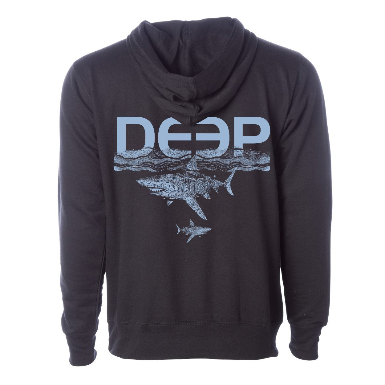 Performance Polyester-Cotton Blend Black Hoodie