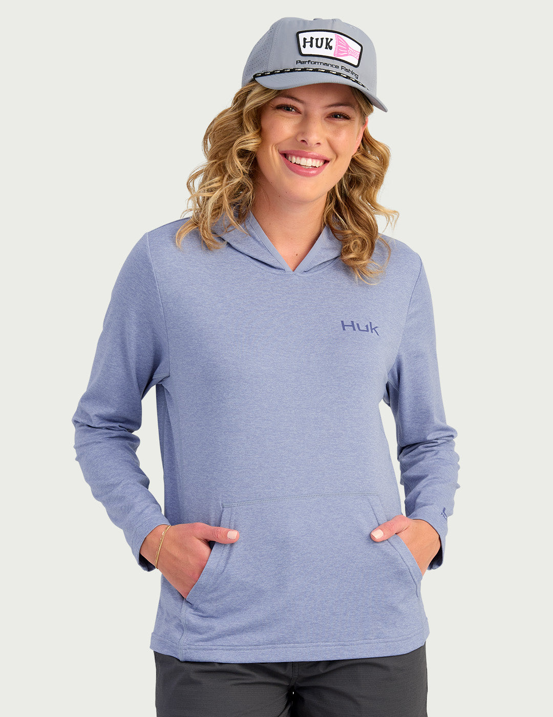 Womens Sky Heather Performance Hoodie