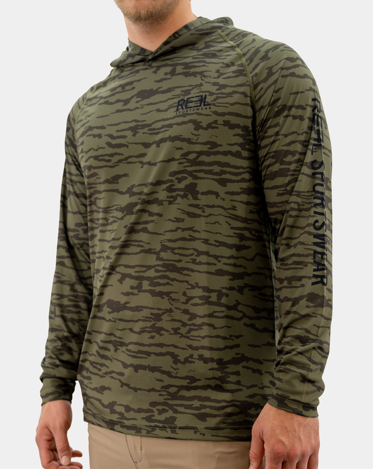 Camouflage Fishing Hoody with UPF 50+ Sun Protection