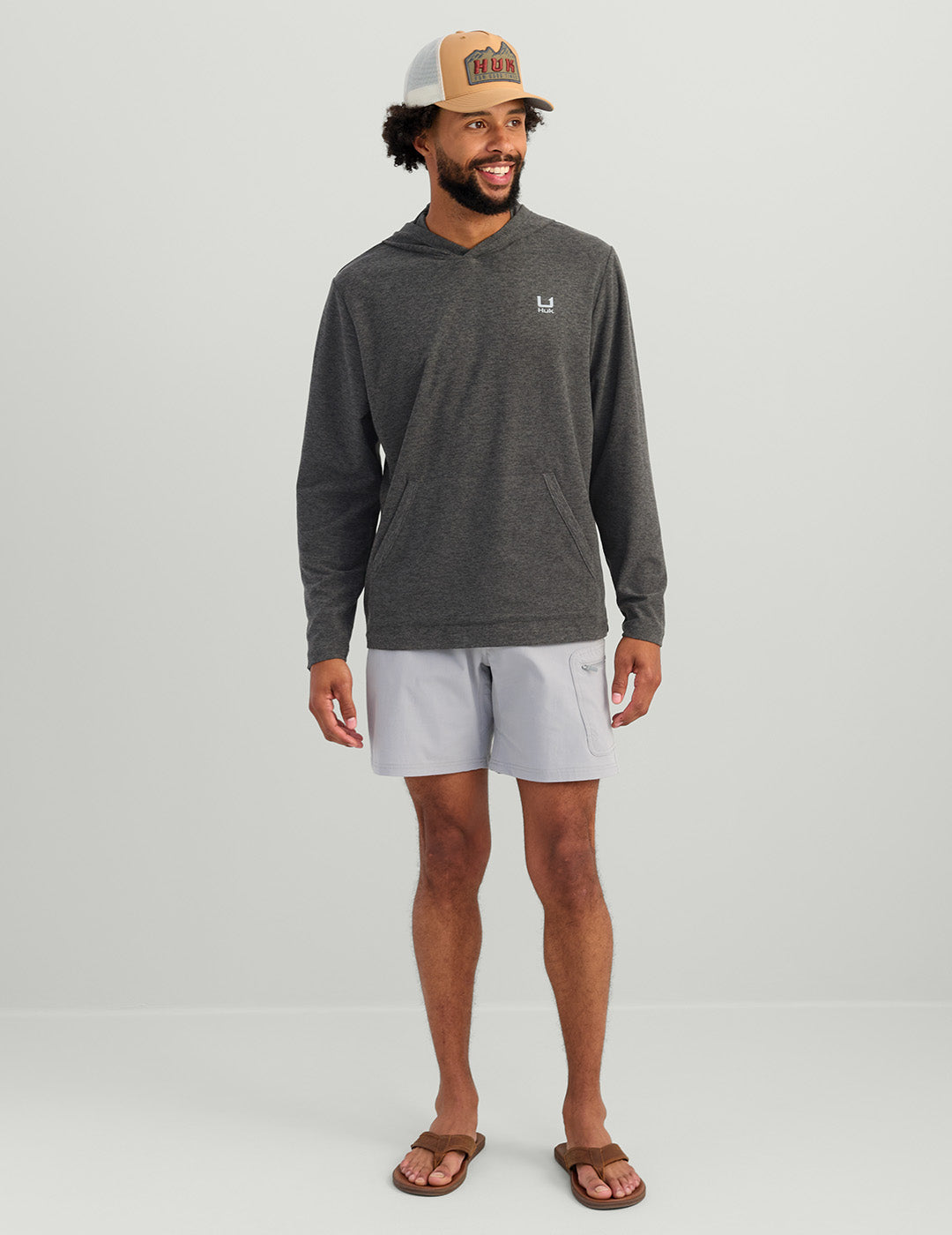 Soft Lightweight Volcanic Ash Heather Fleece Hoodie