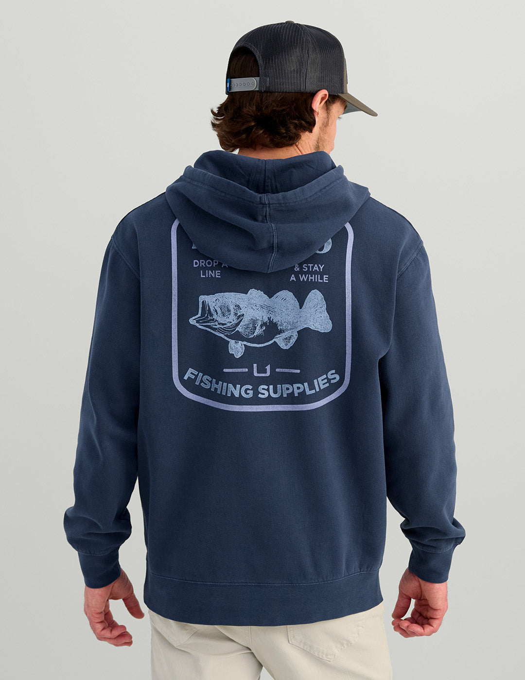 Cozy Cotton Fleece Hoodie - Navy Blue