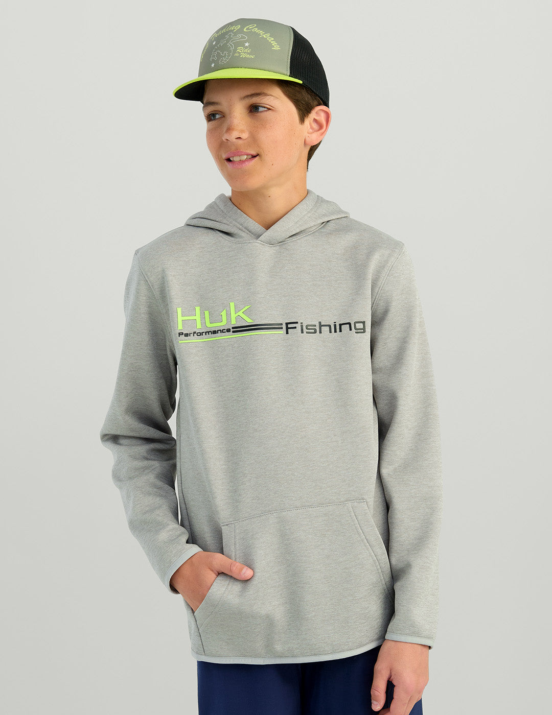 Kids Harbor Mist Heather Hoodie - Ultimate Performance Layer