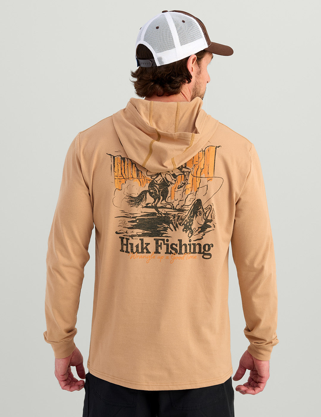 Marl Cotton Blend Hoodie Tee