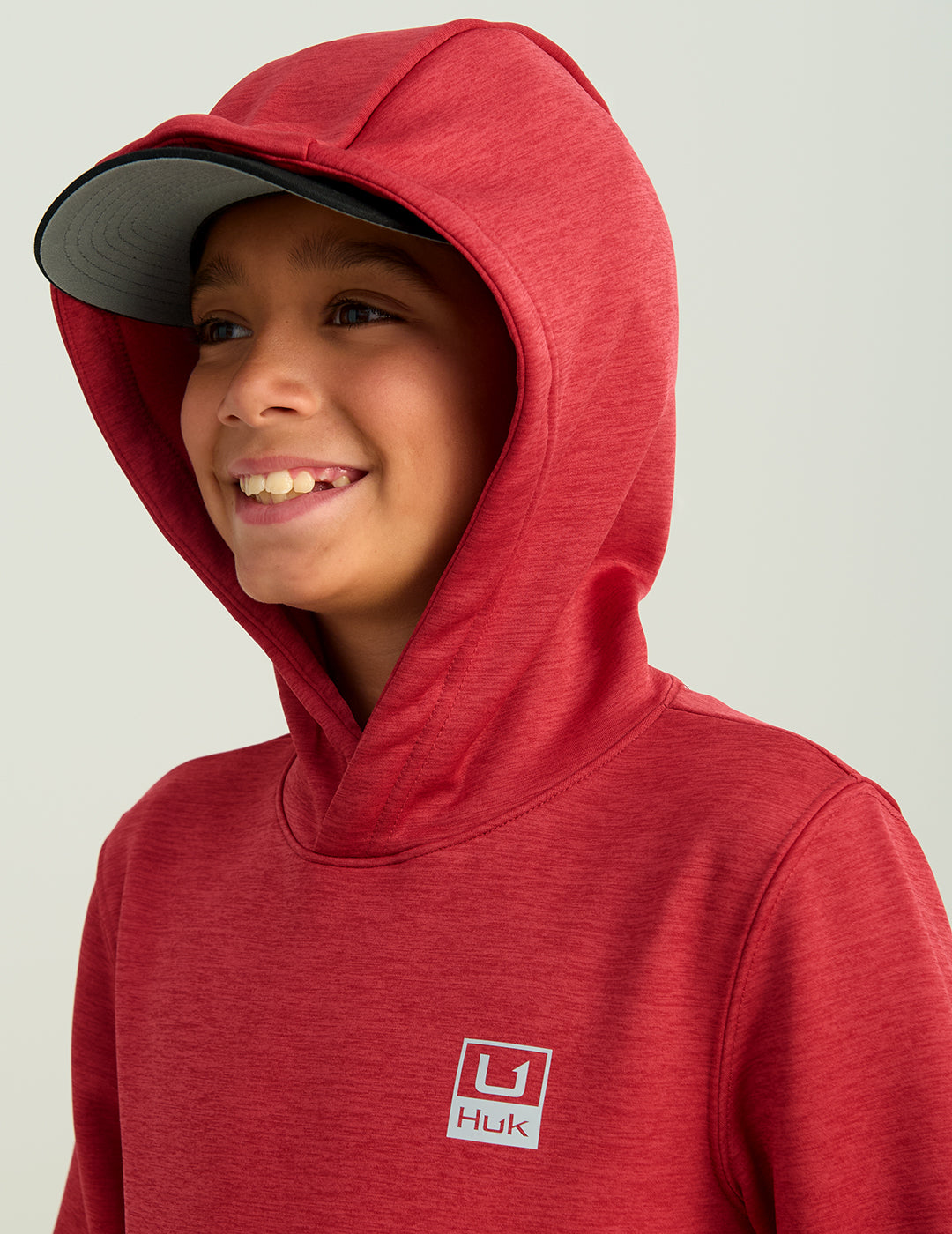 Kids Scarlet Blaze Heather Performance Fleece Hoodie