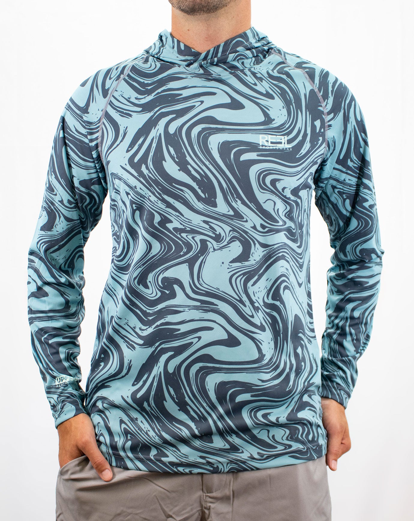 Blue Performance Hoody with Sun Protection | Lightweight & Quick-Dry