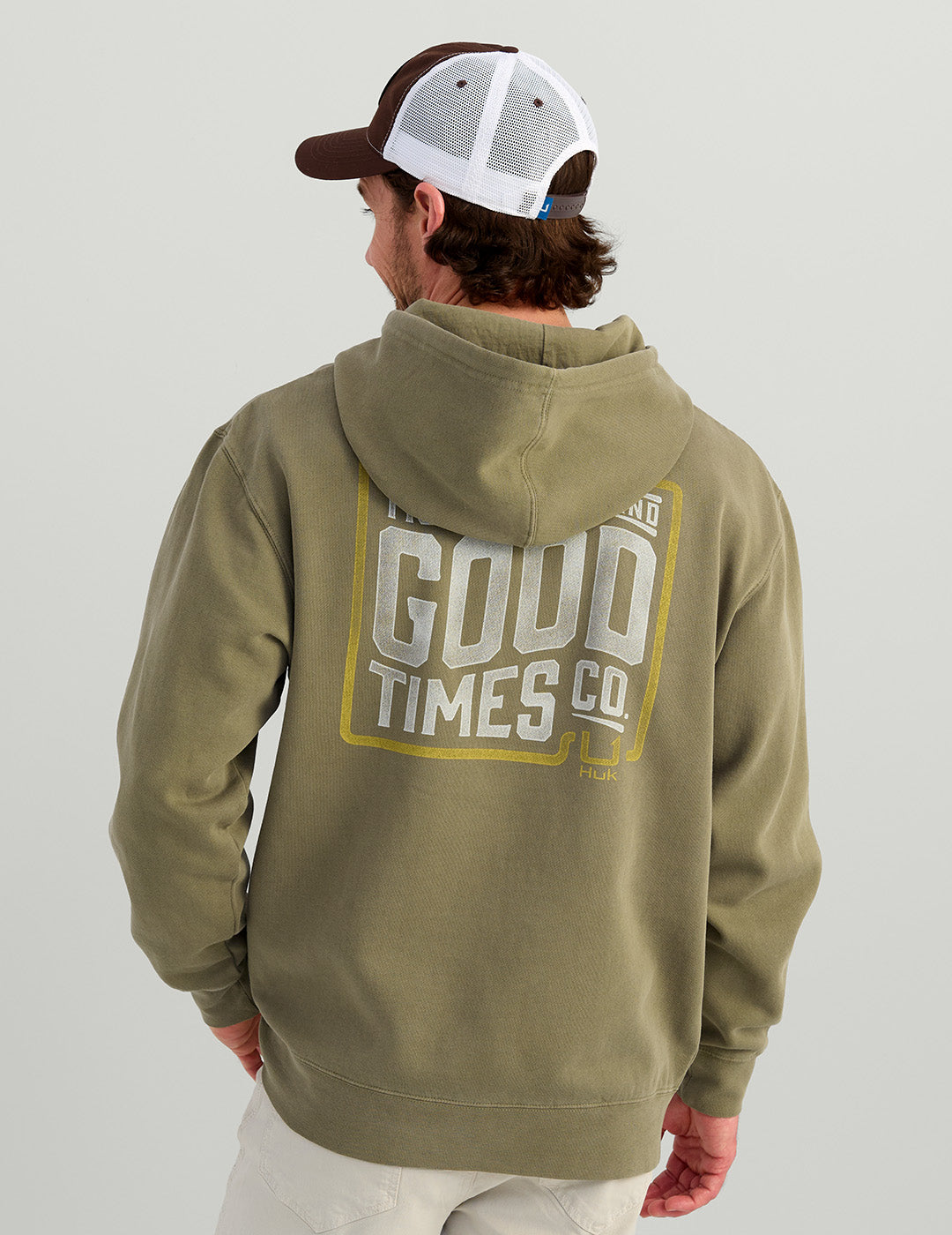 Cozy Moss Cotton Hoodie with Kangaroo Pocket