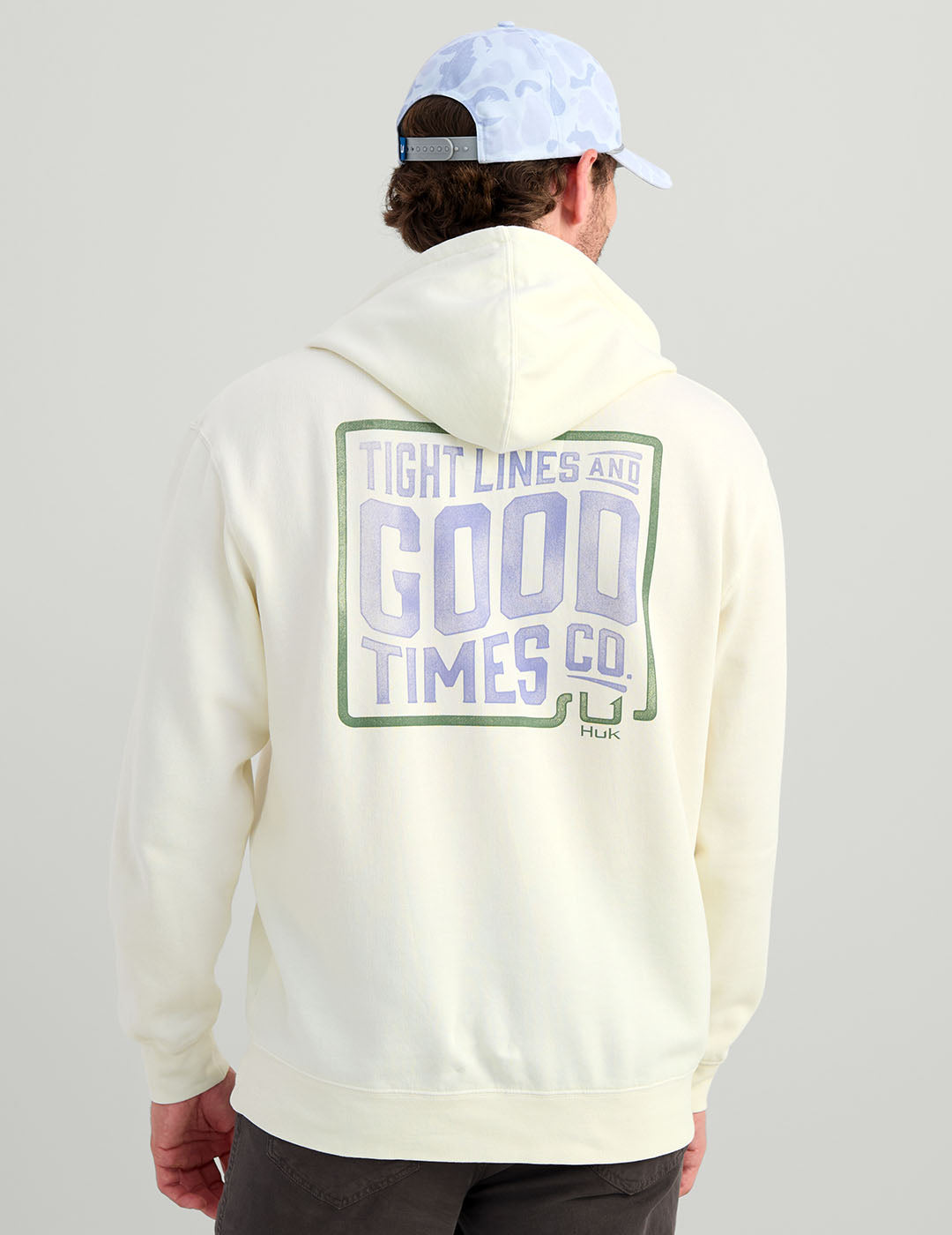 Cozy Cotton Fleece Hoodie for Men - Egret