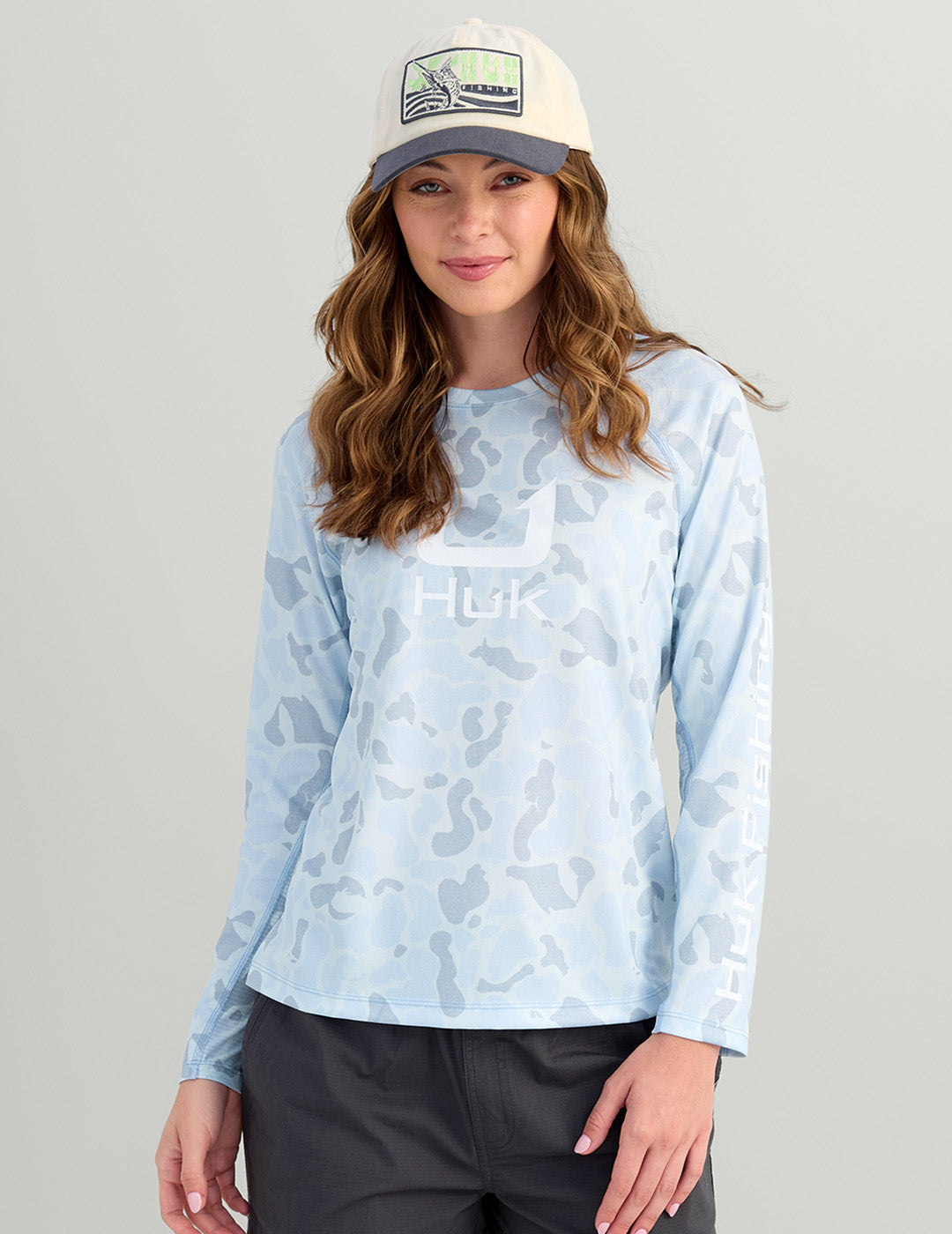 Womens Performance Crew Shirt in KC Sky Camo