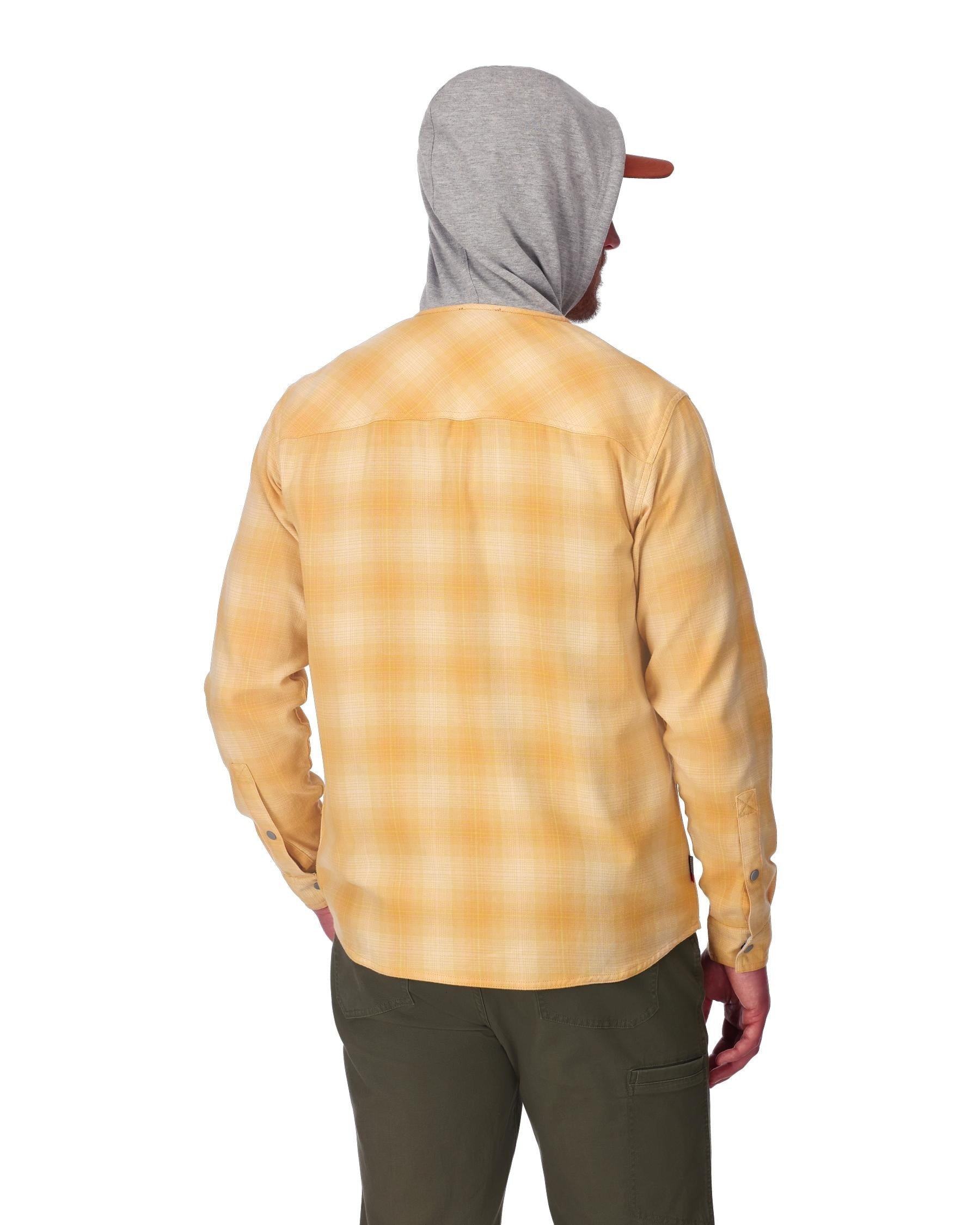 Mens Organic Cotton Recycled Polyester Flannel Hoody