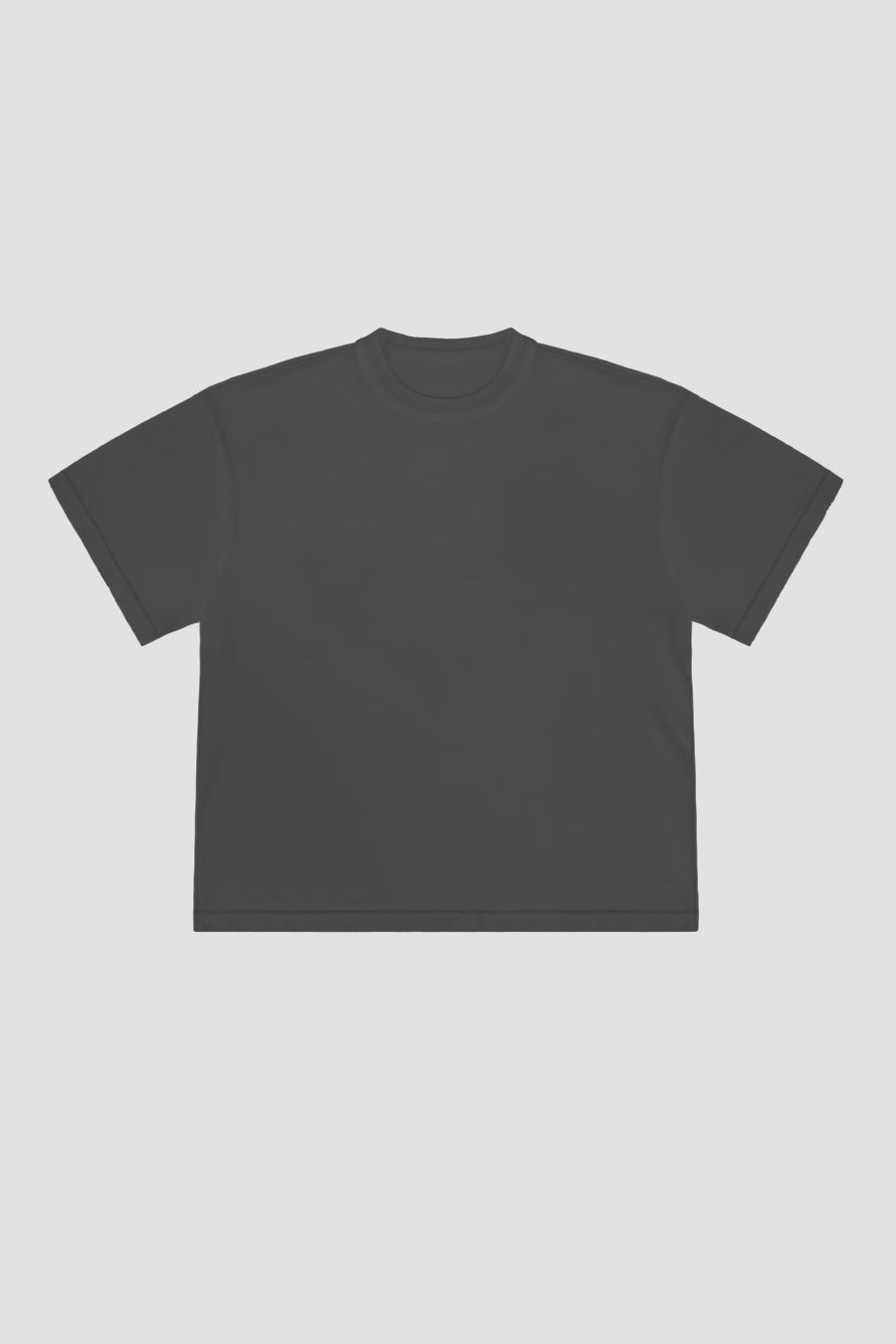 Dark Grey Cotton Boxy Fit T-Shirt 190GSM