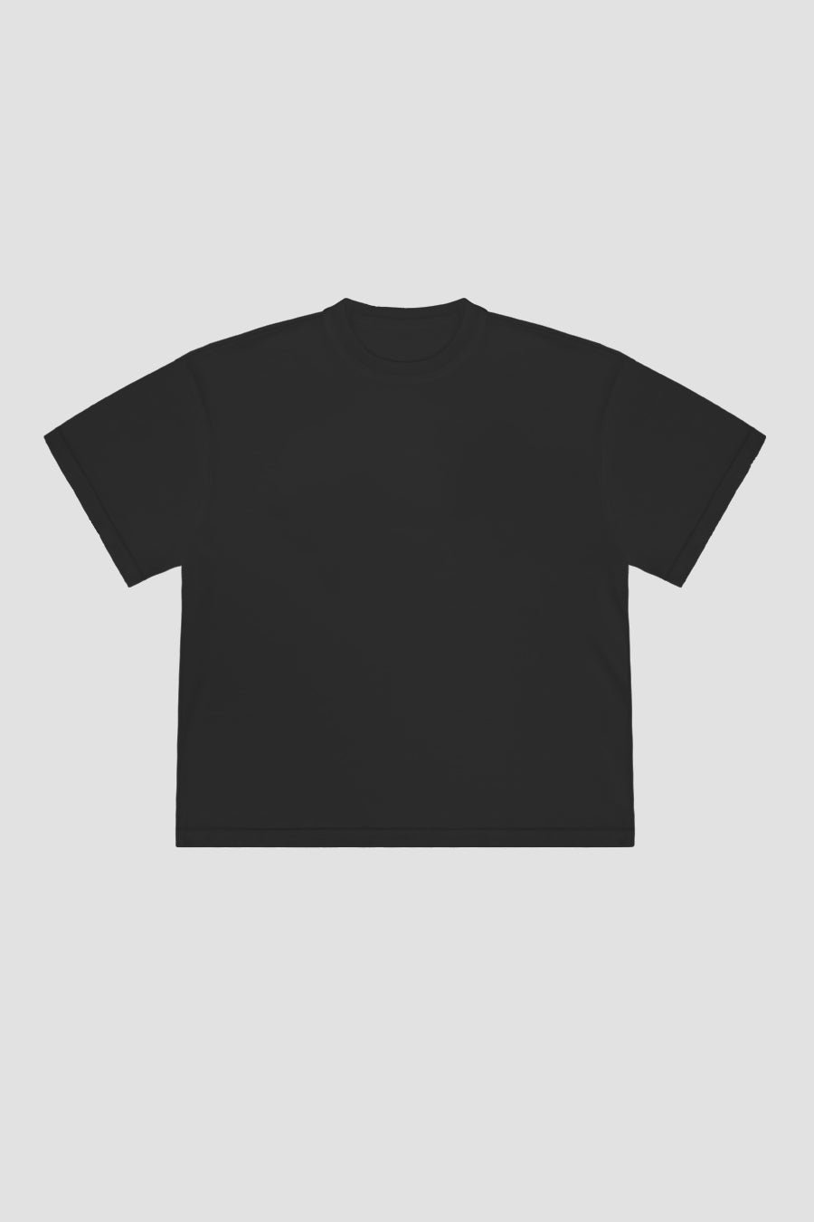 Black 190GSM Cotton Boxy Fit T-Shirt for Men