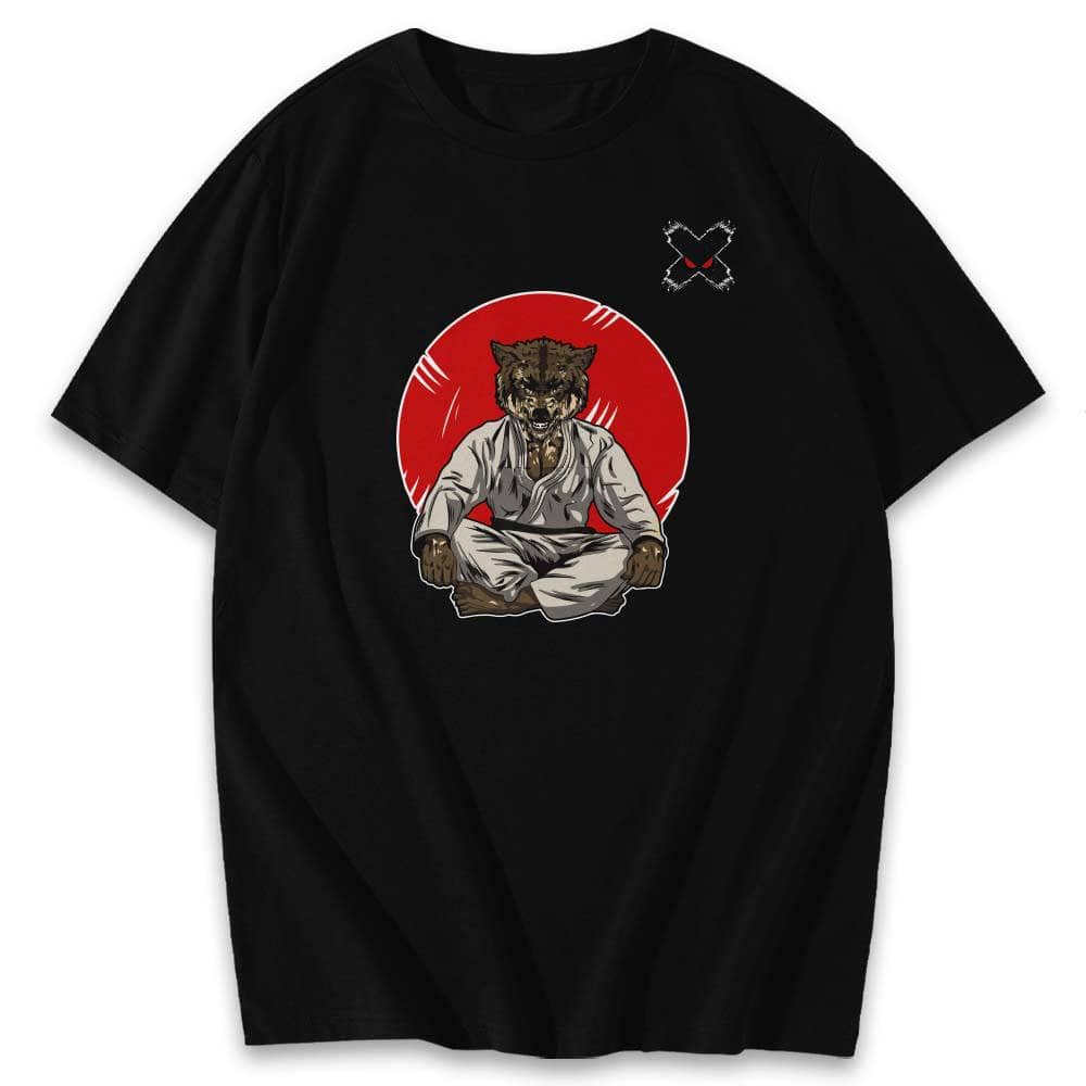 Stylish Wolf Streetwear Jiu Jitsu Shirt