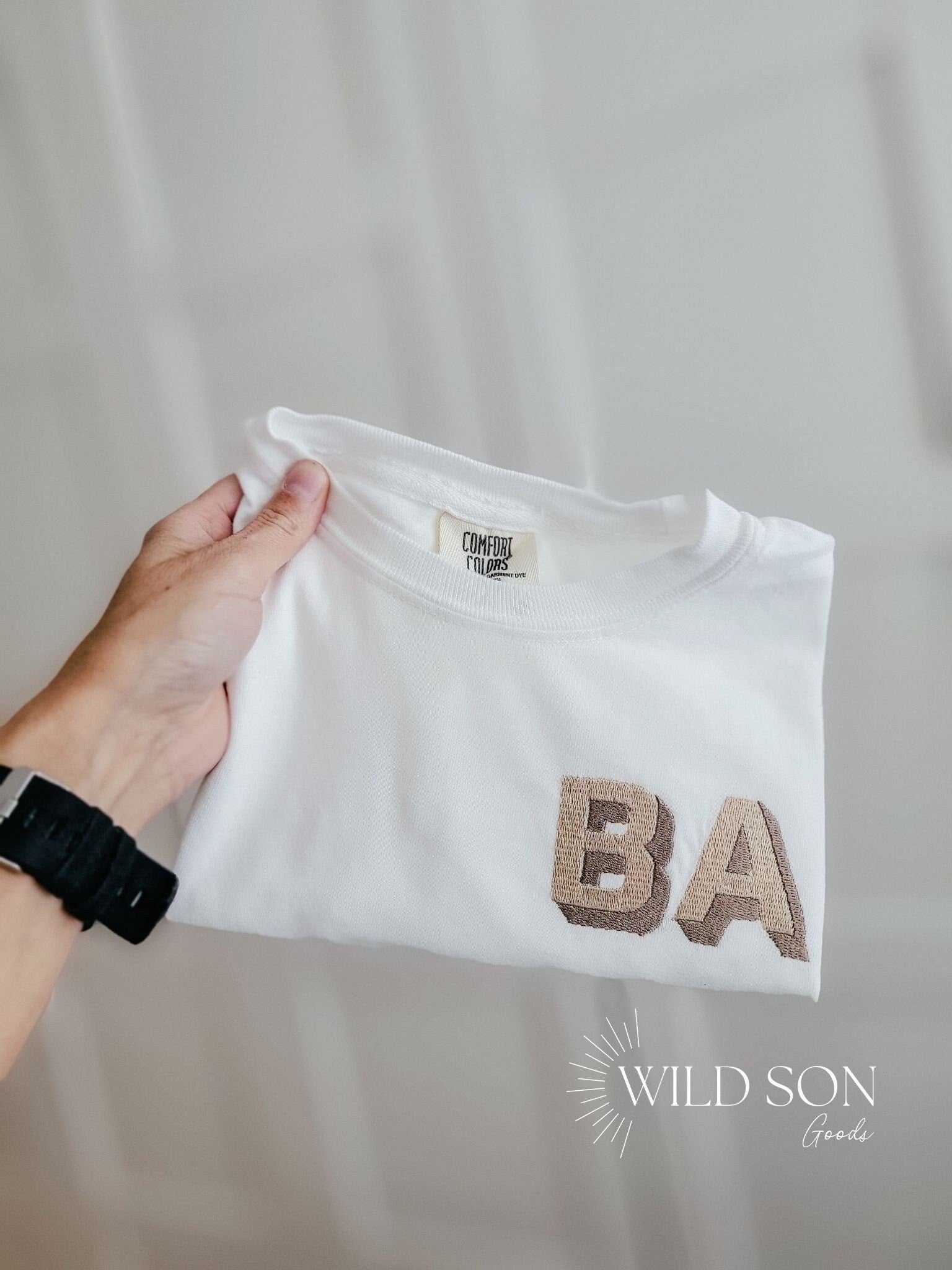 Kids 2 Intial Shadow Monogram T-Shirt