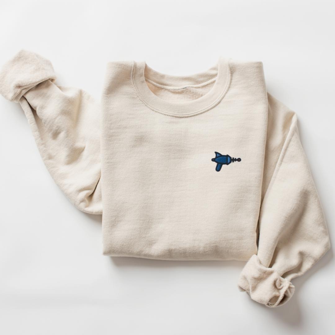 Laser Gun Embroidered Sweatshirt