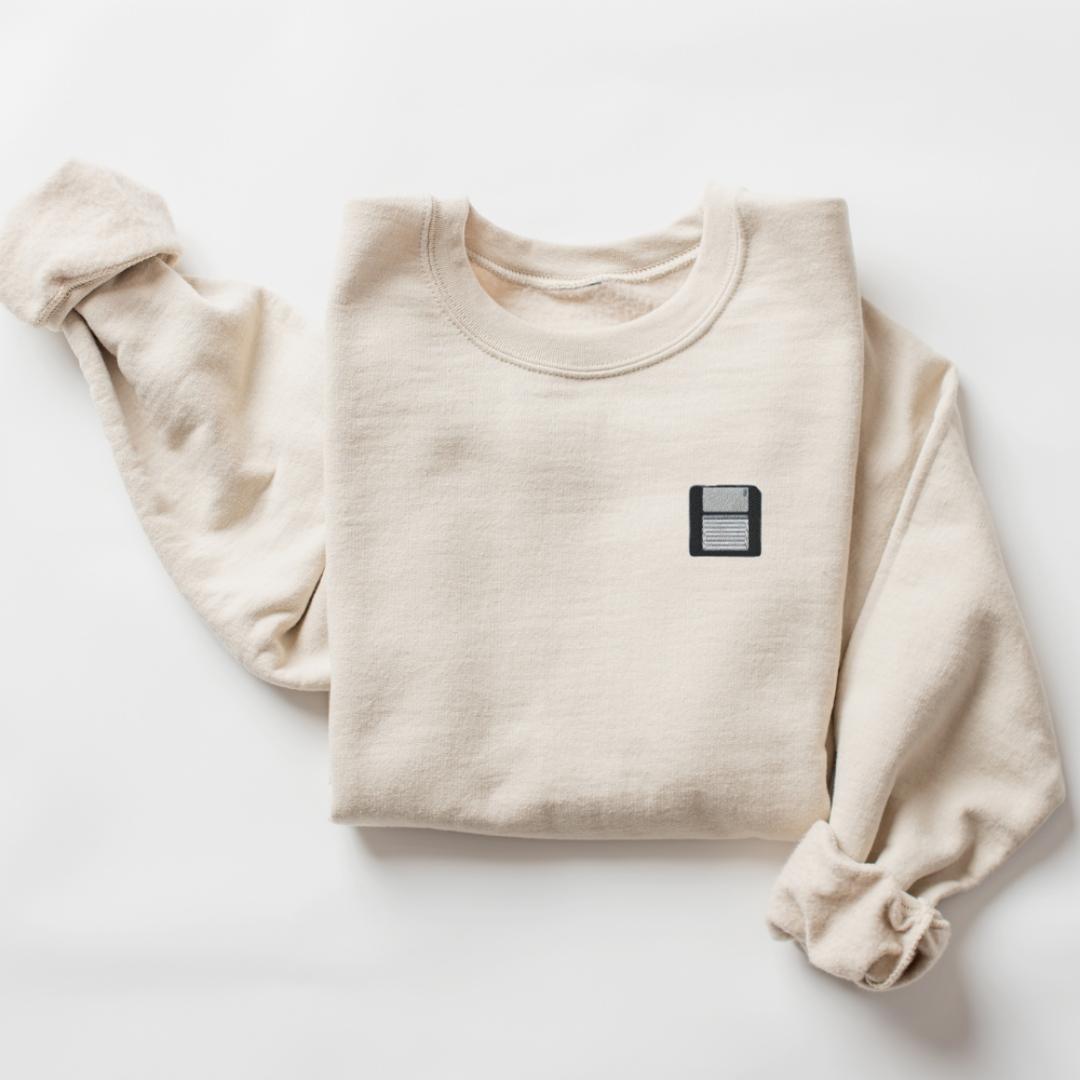 Floppy Disk Embroidered Sweatshirt