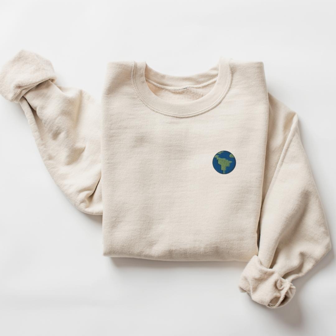 Earth Embroidered Sweatshirt