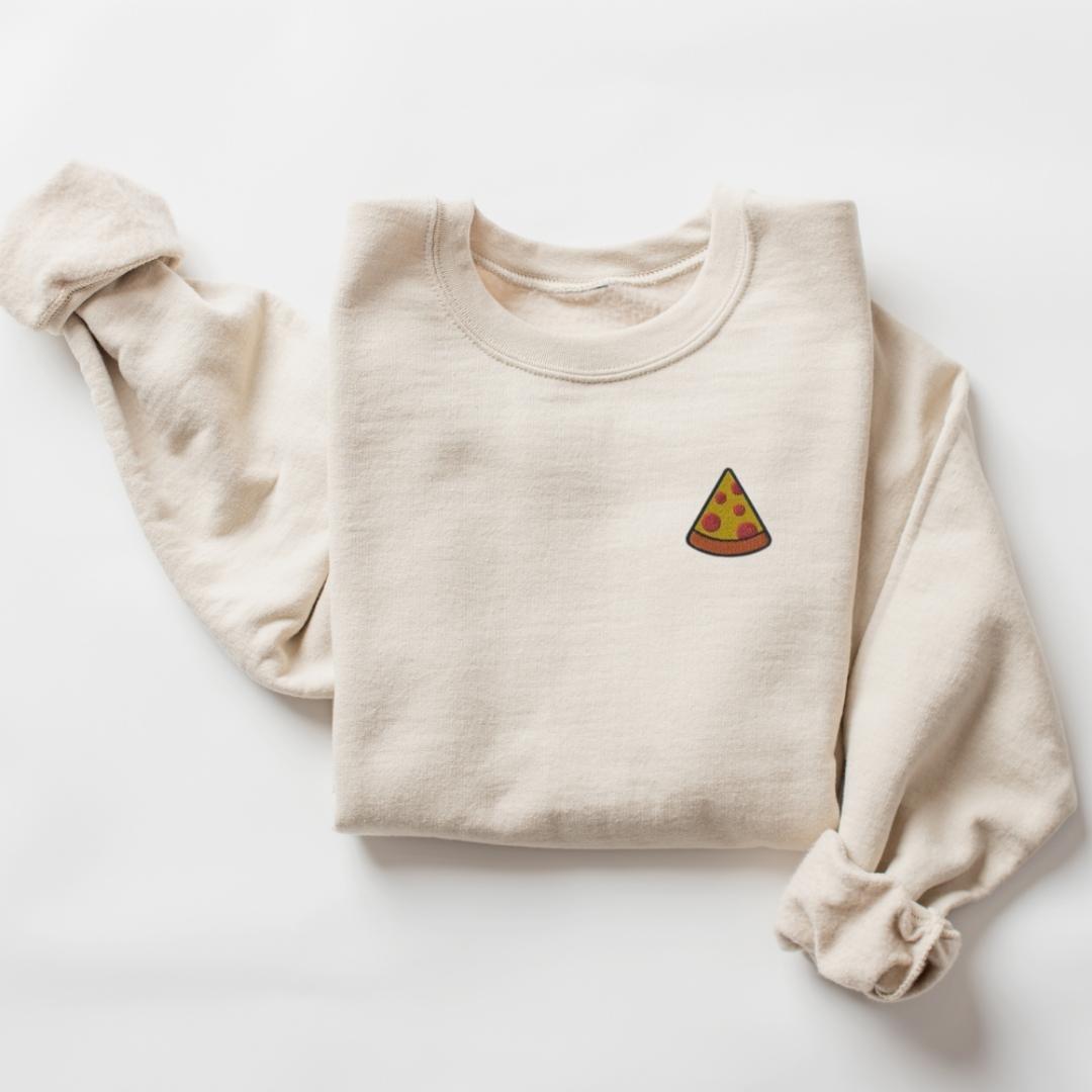 Pizza Slice Embroidered Sweatshirt