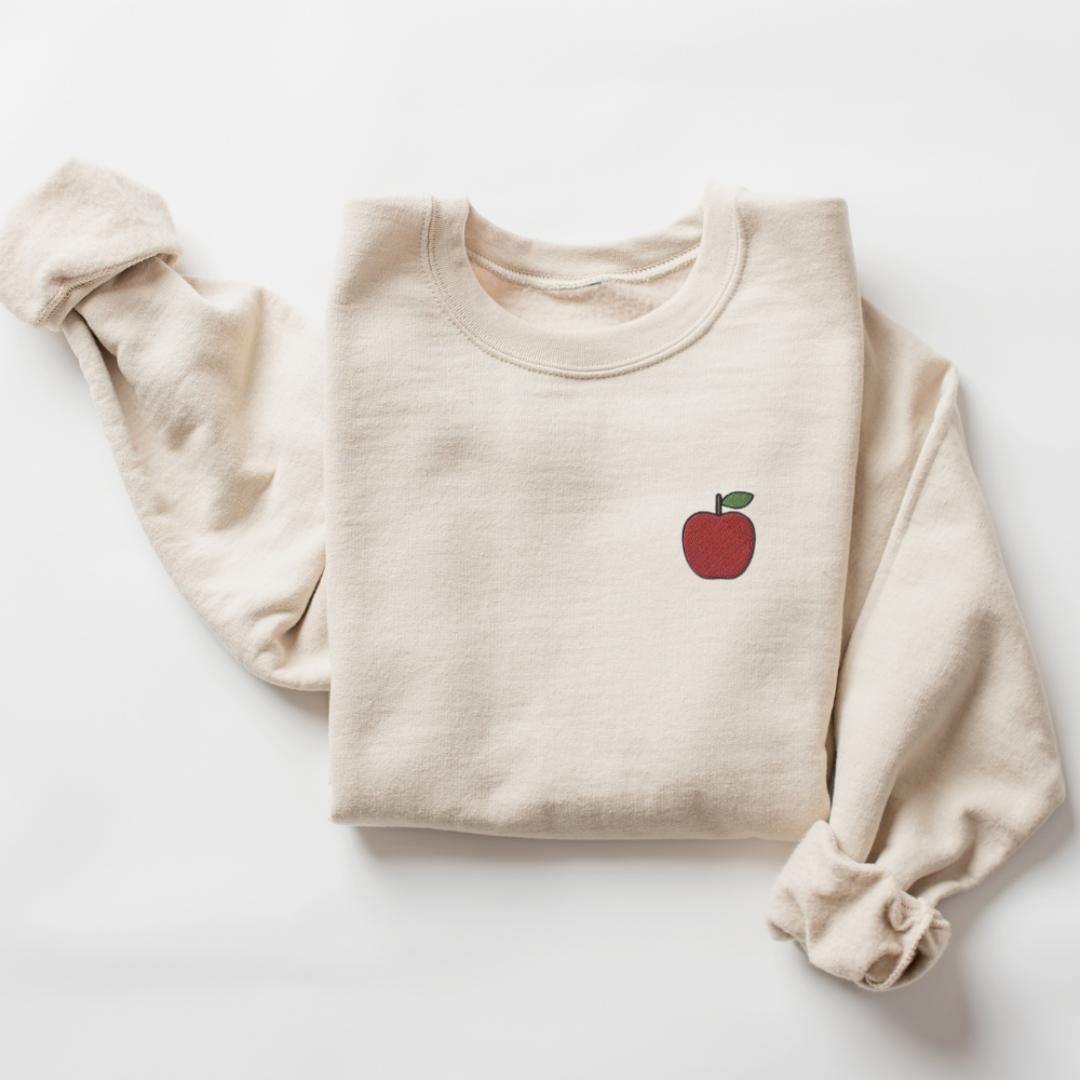 Apple Embroidered Sweatshirt
