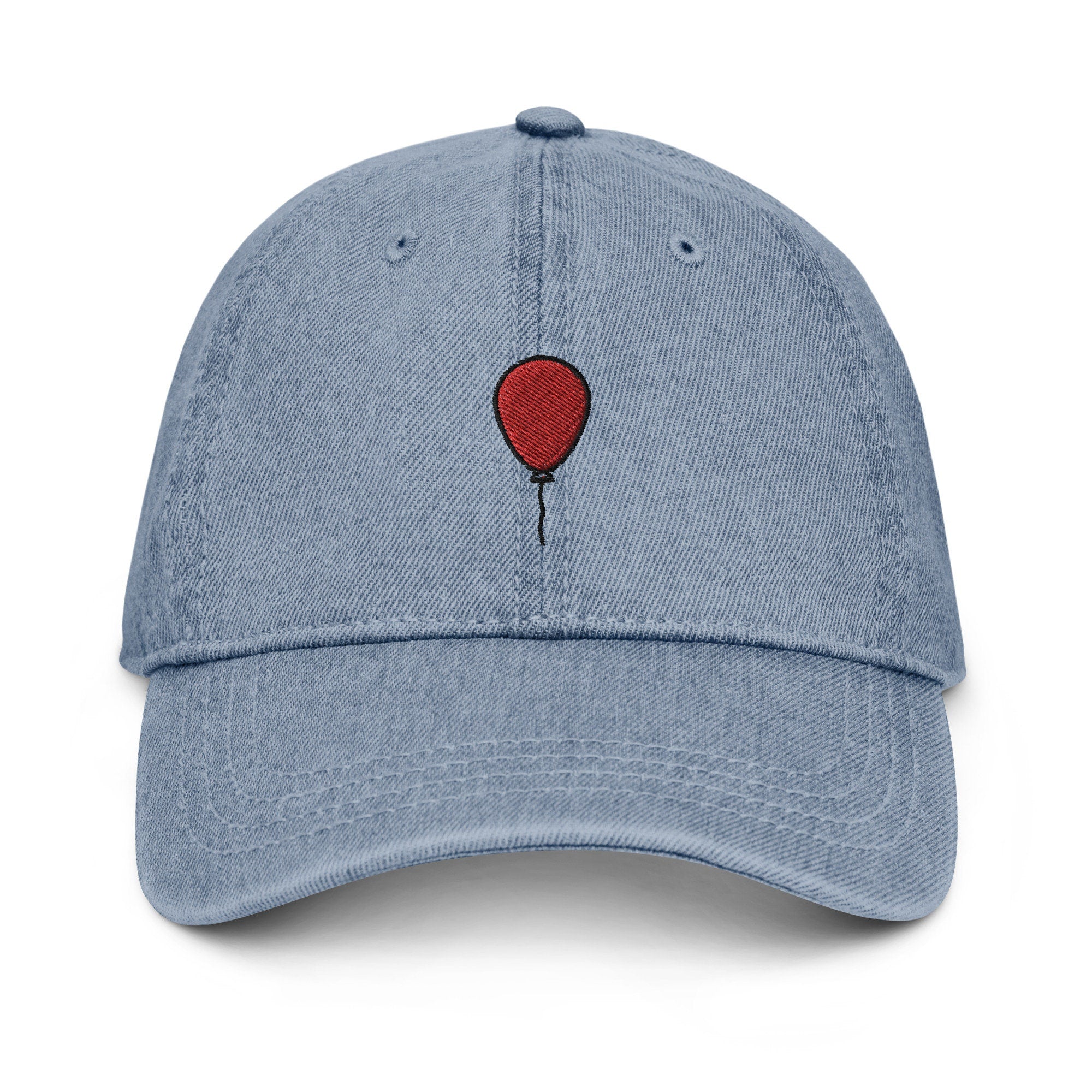 Balloon Denim Hat, Premium Embroidered Denim Cap, Hat Embroidery Gift - Multiple Colors