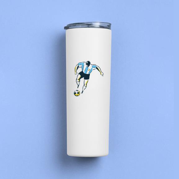 Argentinian Soccer Player Traditional Icon Tumbler