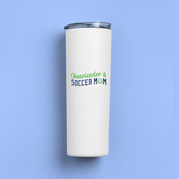 Cheerleader Soccer Mom Design Tumbler