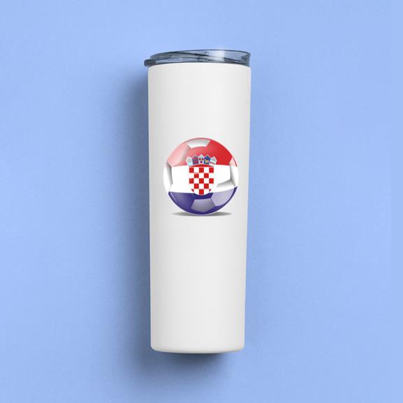 Croatia Flag Soccer Ball Tumbler