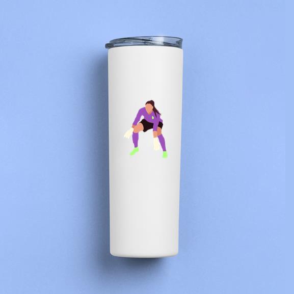 Female Goalie Soccer Flat Tumbler